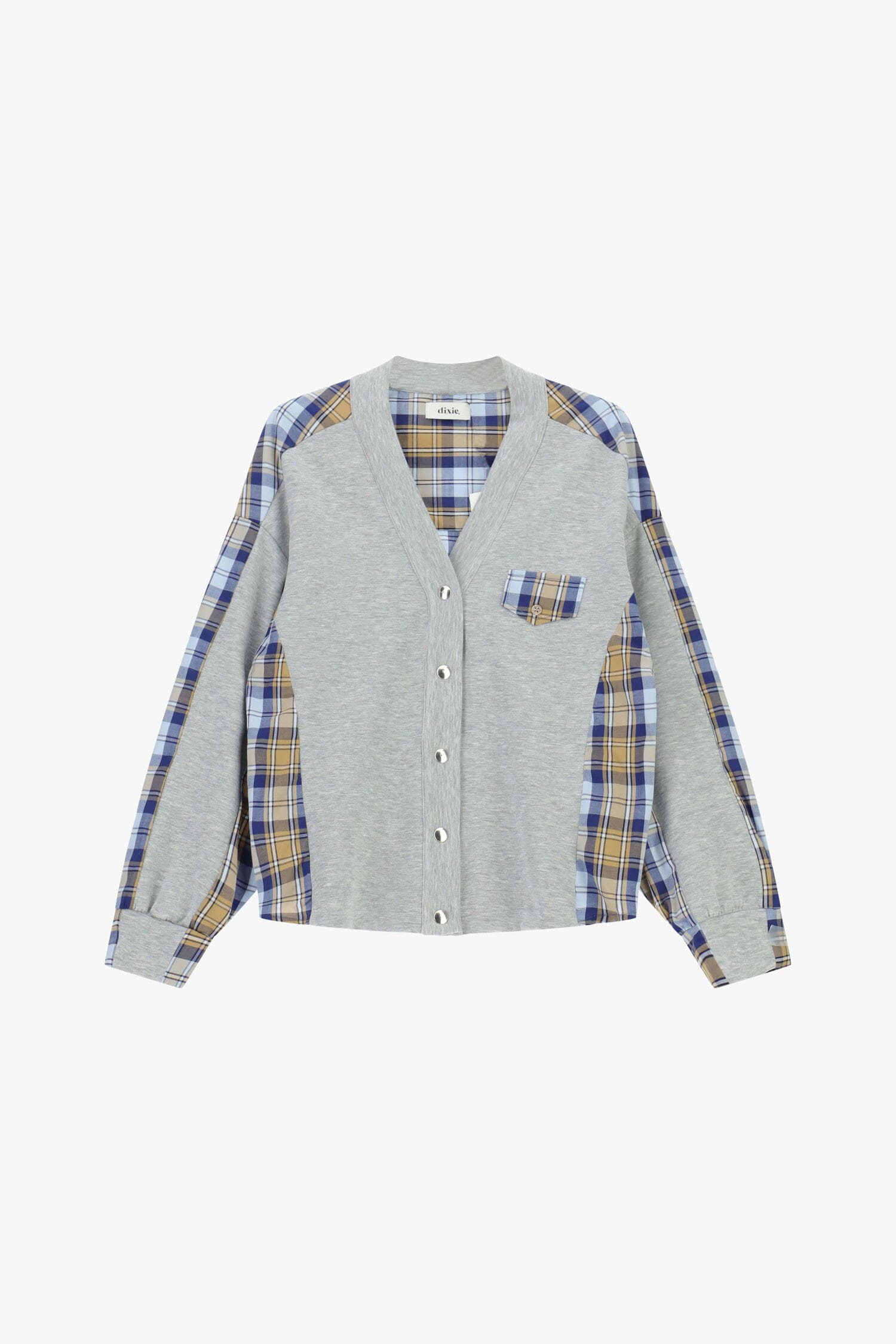 Dixie Hooded Sweatshirt With Check And Button Inserts