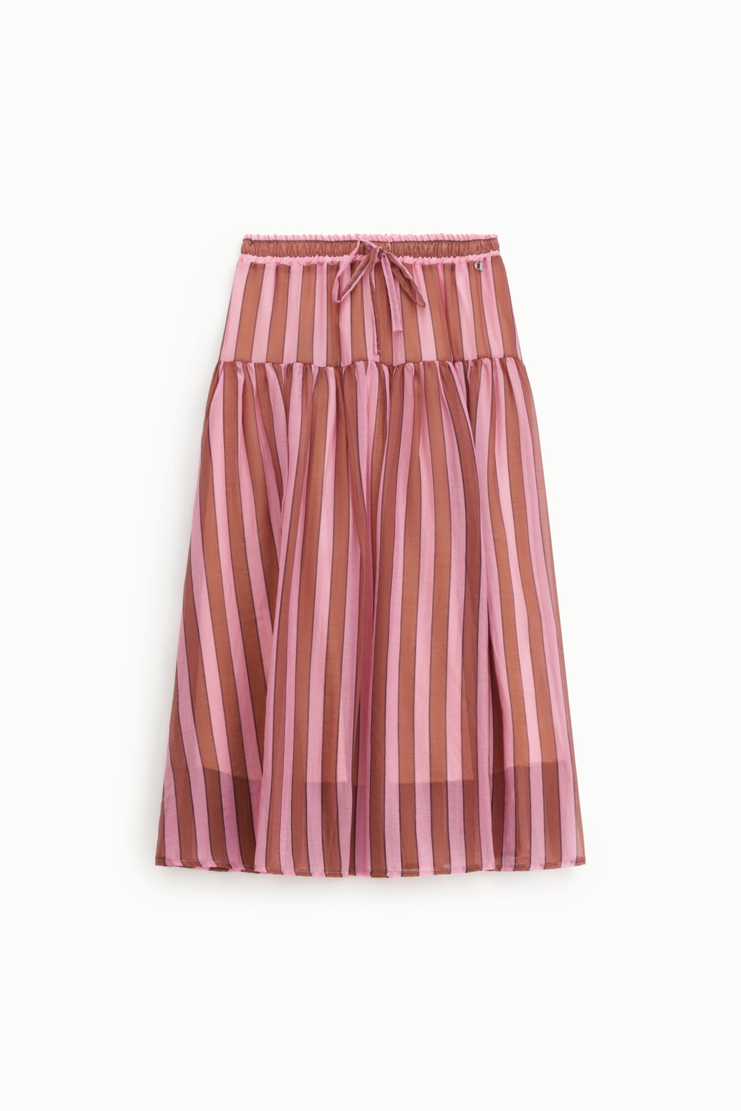 Dixie Striped Skirt With Elastic Belt