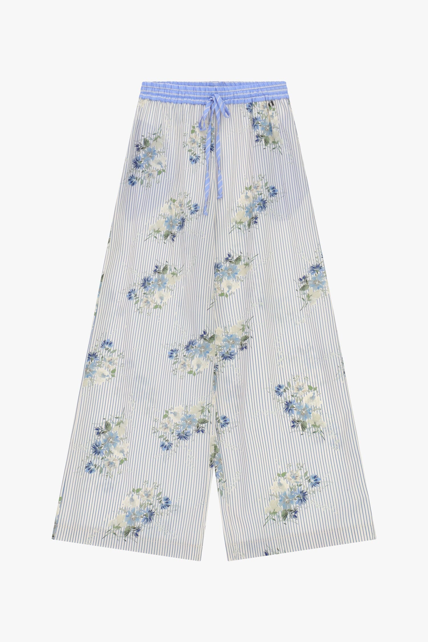 Pantalon de palace rayé à fleurs Dixie