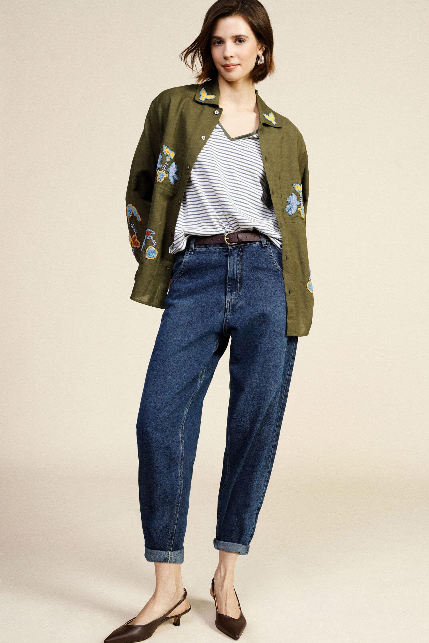 Jeans Baloon Con Risvolto Fondo E Vita Regolare Dixie