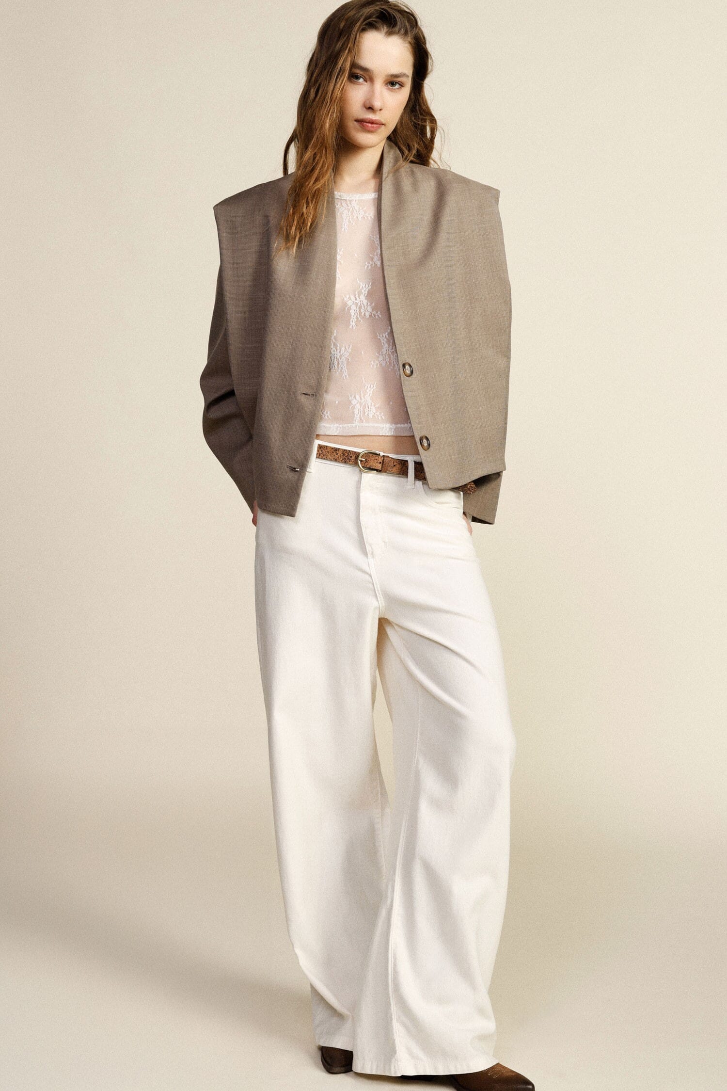 Trousers Palazzo A Vita Alta Con Gamba Ampia Dixie