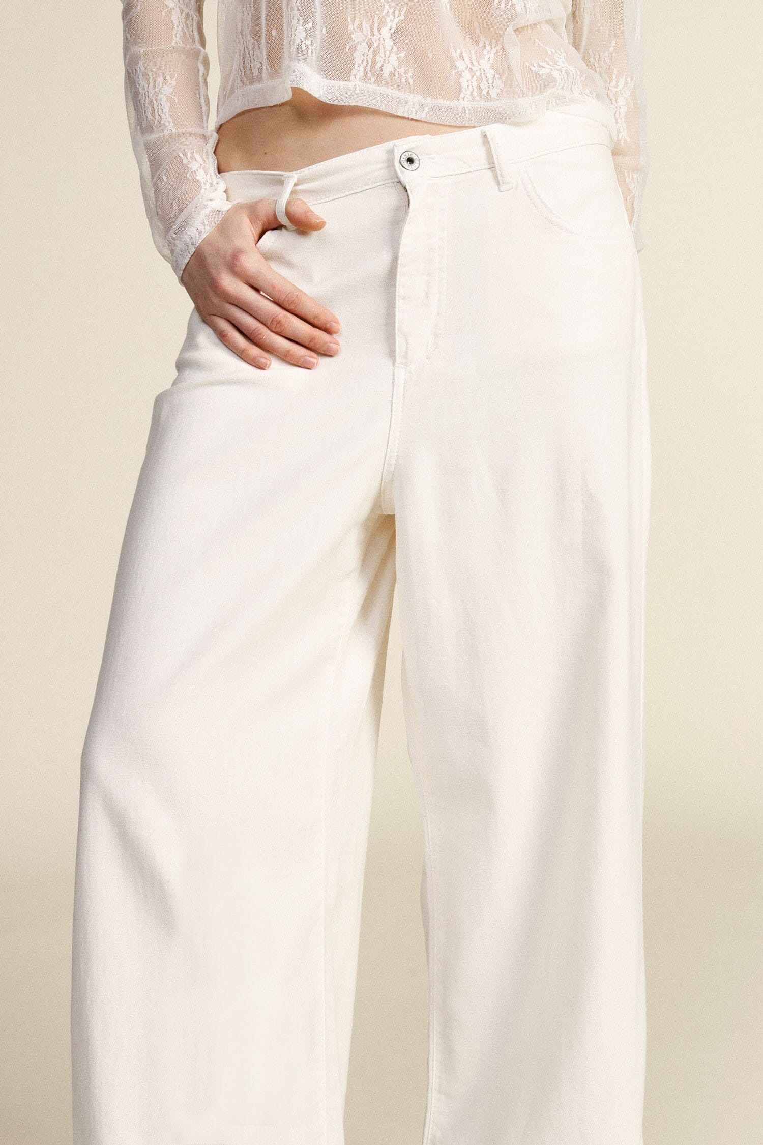 Trousers Palazzo A Vita Alta Con Gamba Ampia Dixie