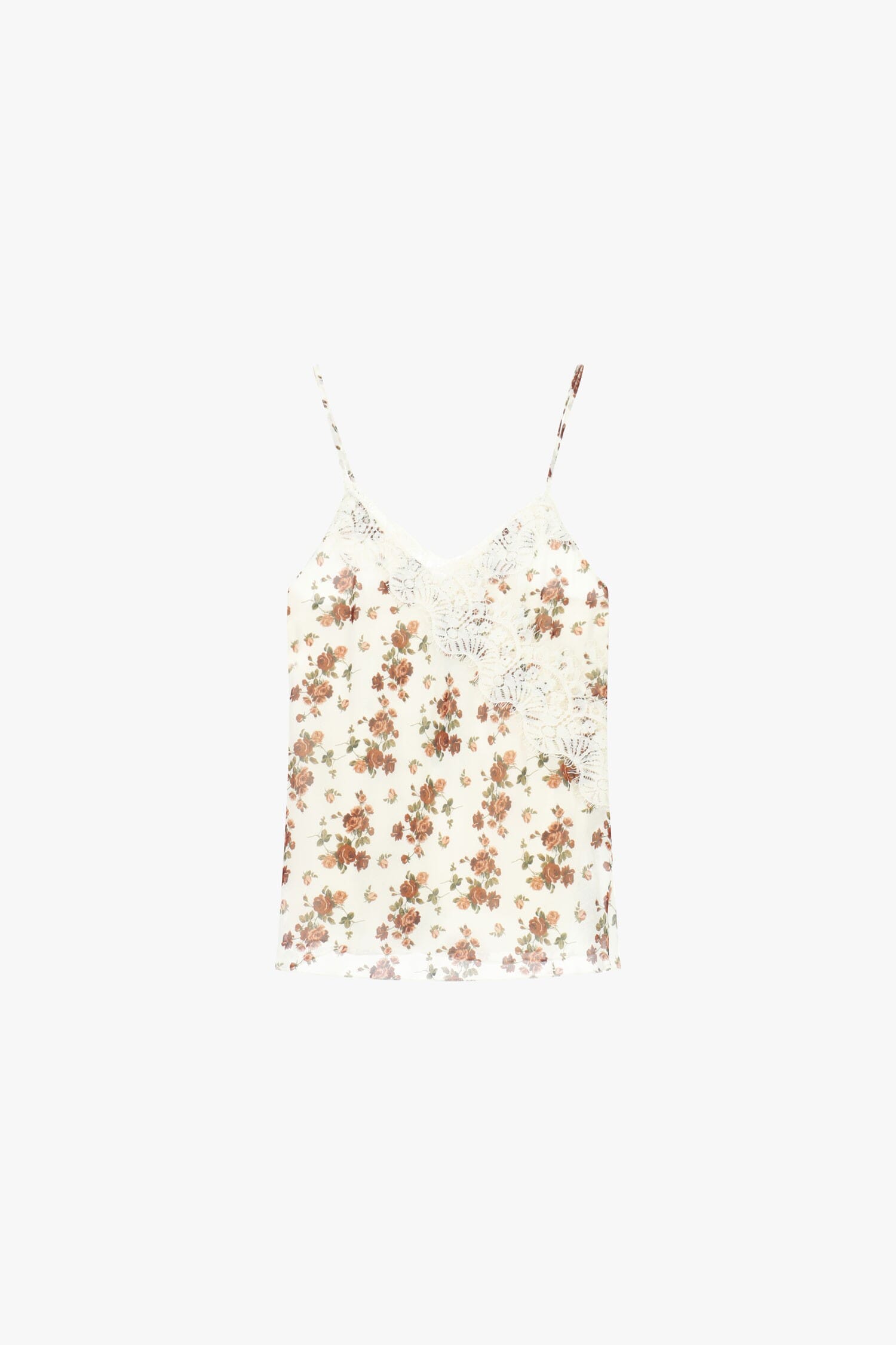 Top With Thin Straps And Floral Lace Detailing Dixie