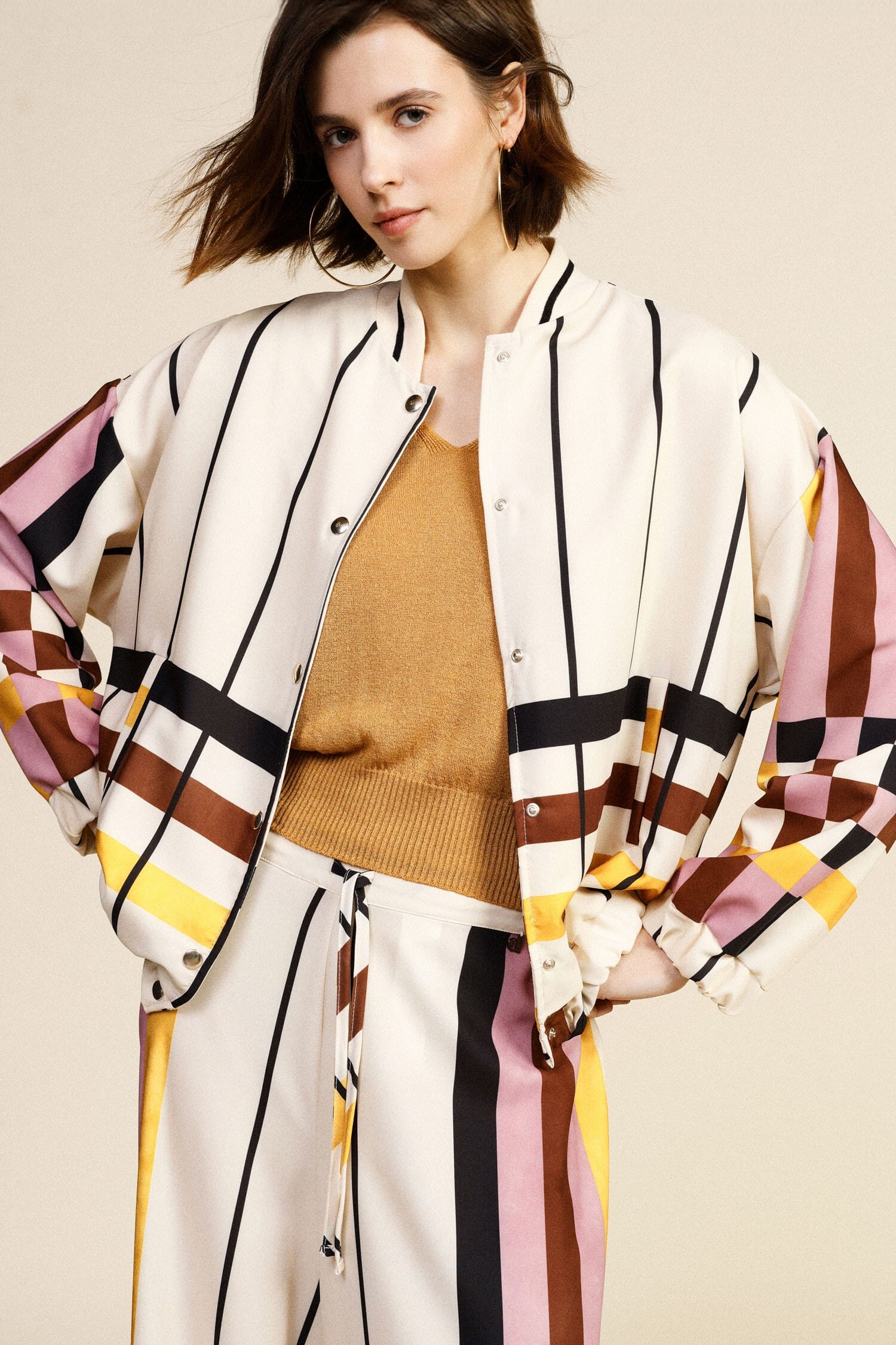 Blouson bombardier rayé Dixie