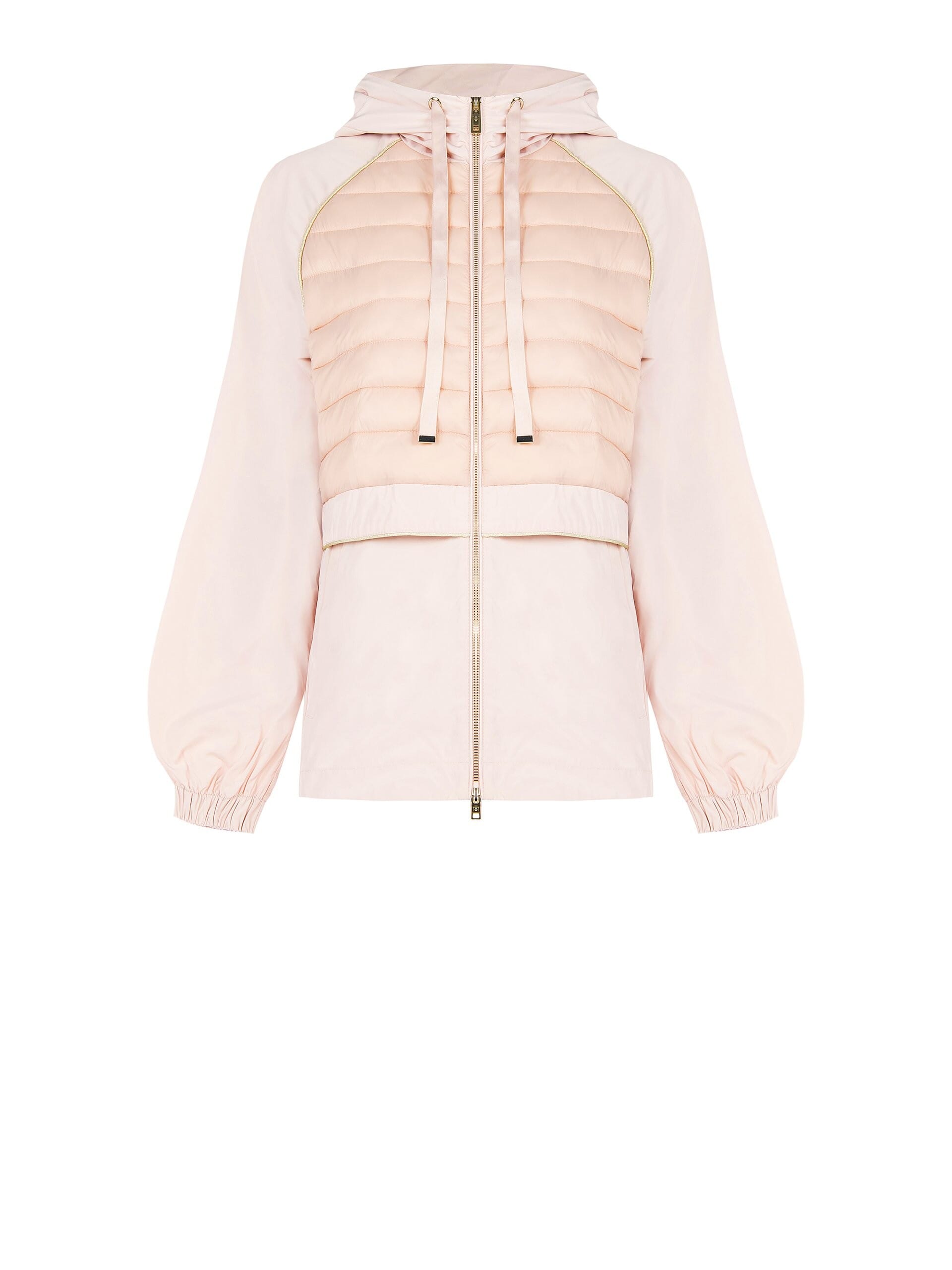 Cappotto Parka Medio In Nylon Con Cappuccio E Dettagli Imbottiti Rinascimento