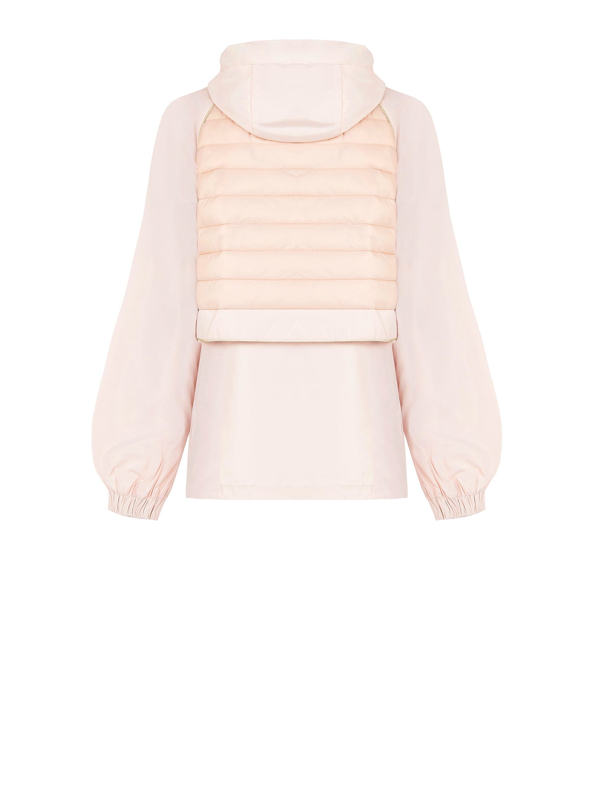 Cappotto Parka Medio In Nylon Con Cappuccio E Dettagli Imbottiti Rinascimento