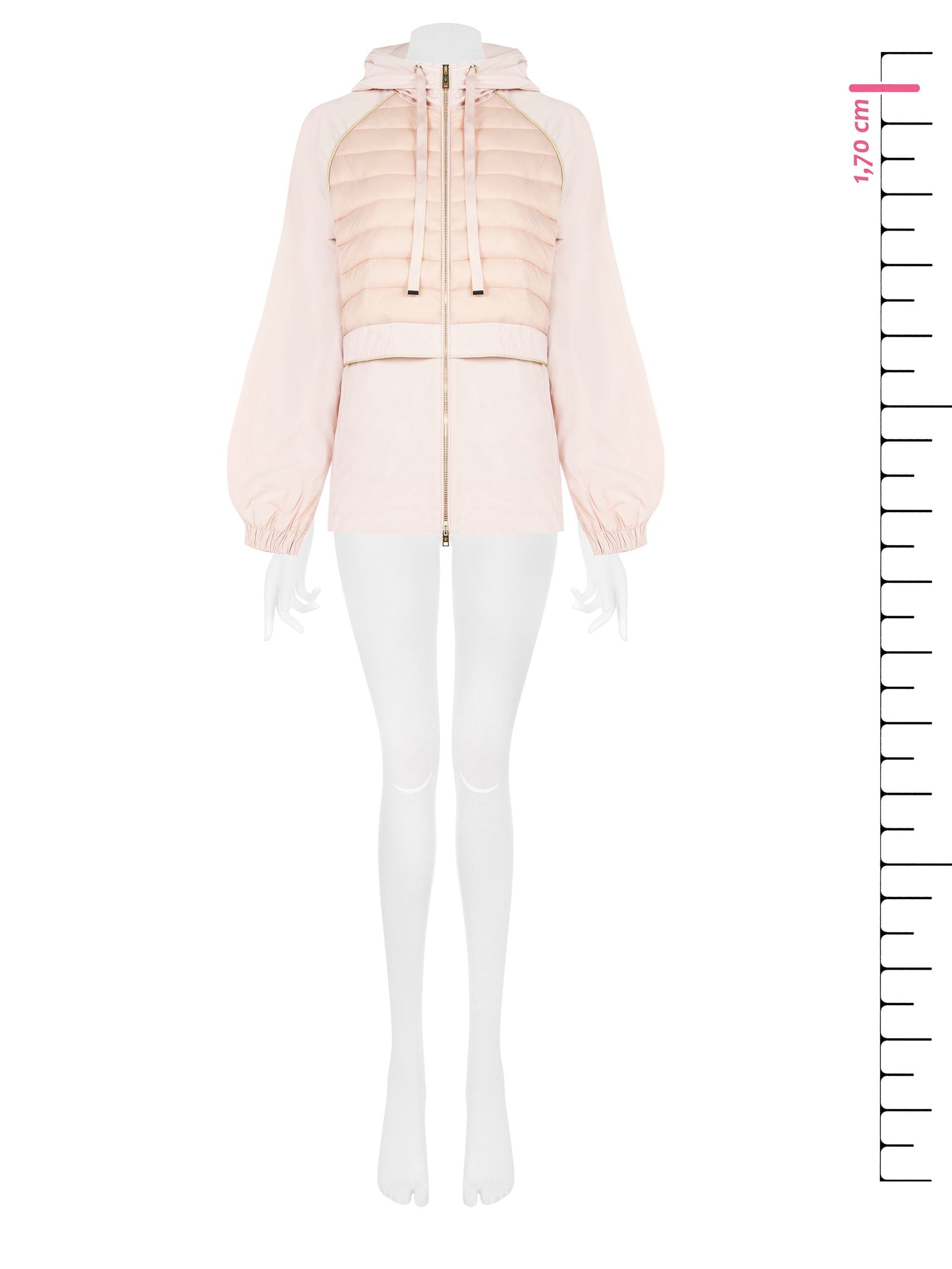 Cappotto Parka Medio In Nylon Con Cappuccio E Dettagli Imbottiti Rinascimento