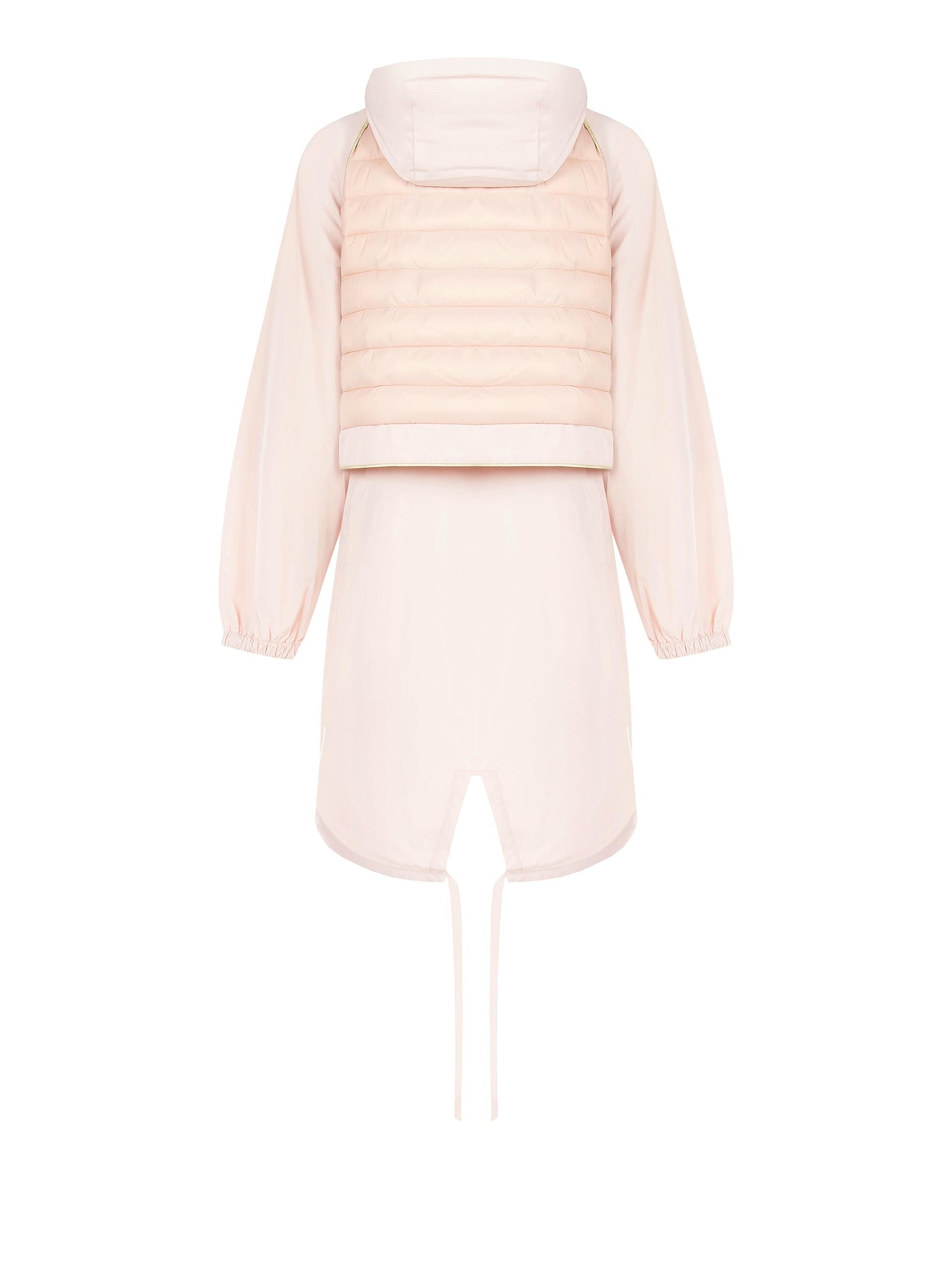 Cappotto Parka Lungo In Nylon Con Cappuccio E Dettagli Imbottiti Rinascimento