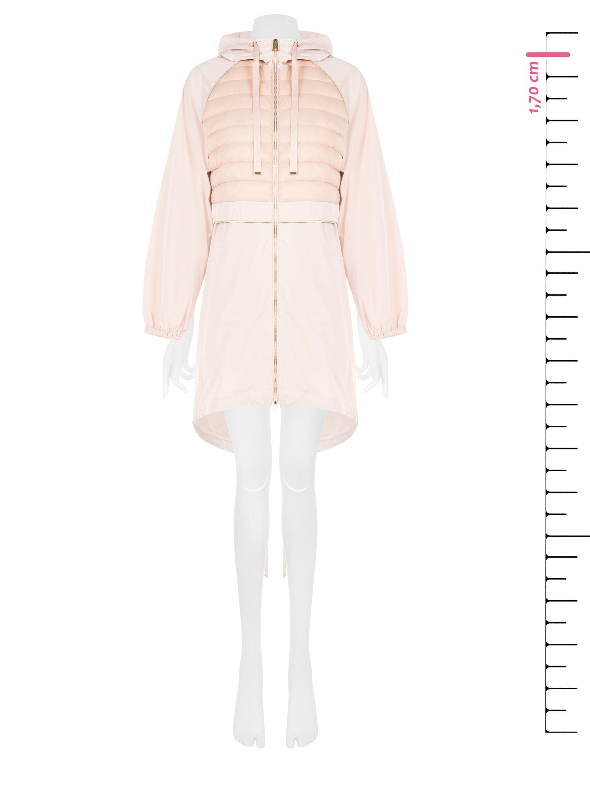 Cappotto Parka Lungo In Nylon Con Cappuccio E Dettagli Imbottiti Rinascimento