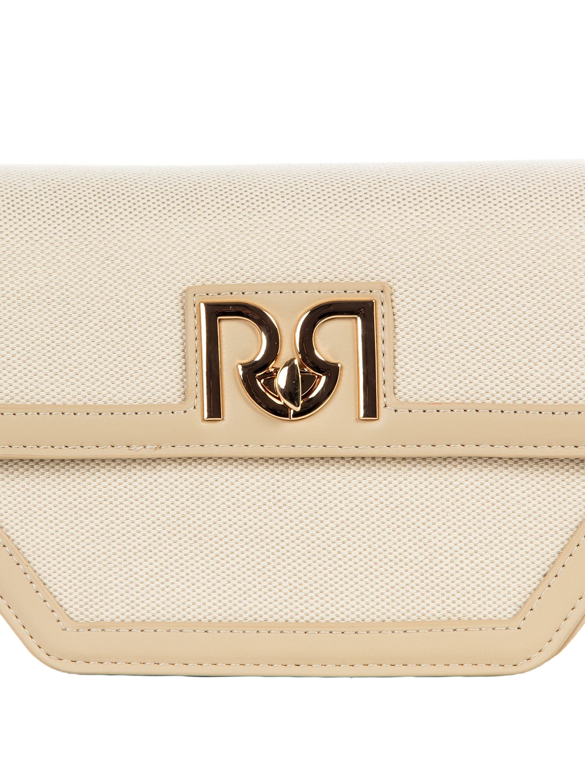 Borsa A Spalla In Tela Con Contorni In Similpelle E Tracolla Regolabile Removibile Rinascimento