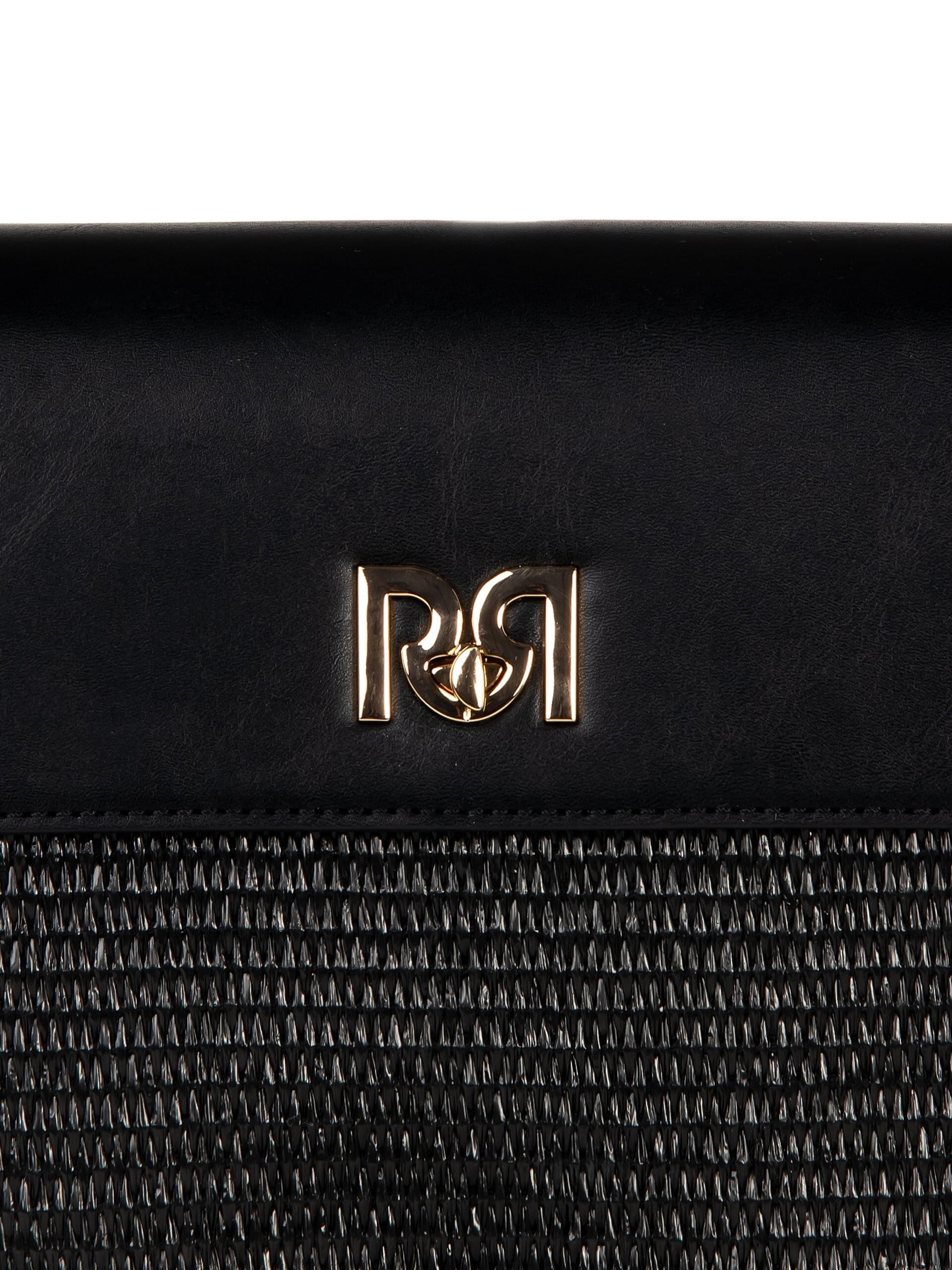 Borsa A Spalla In Similpelle Con Intreccio Effetto Paglia E Tracolla Regolabile Removibile Rinascimento