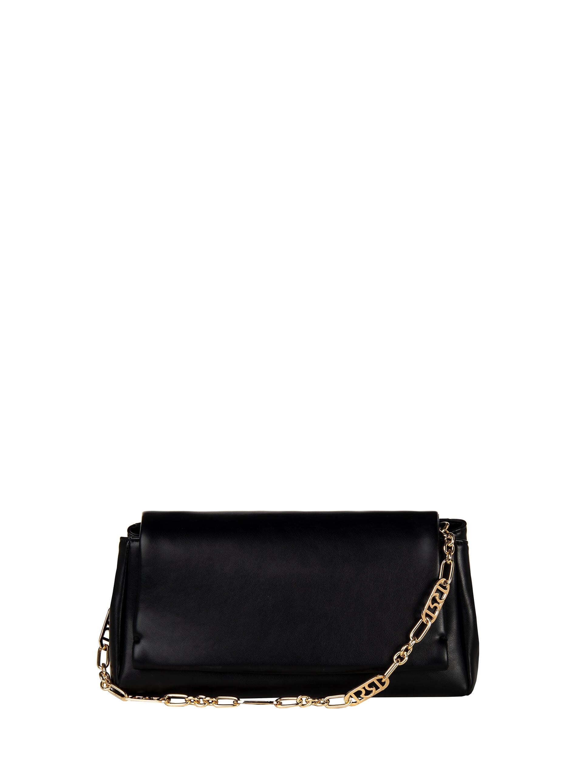 Borsa A Spalla In Similpelle Con Manico A Catena Logo E Tracolla Regolabile Removibile Rinascimento