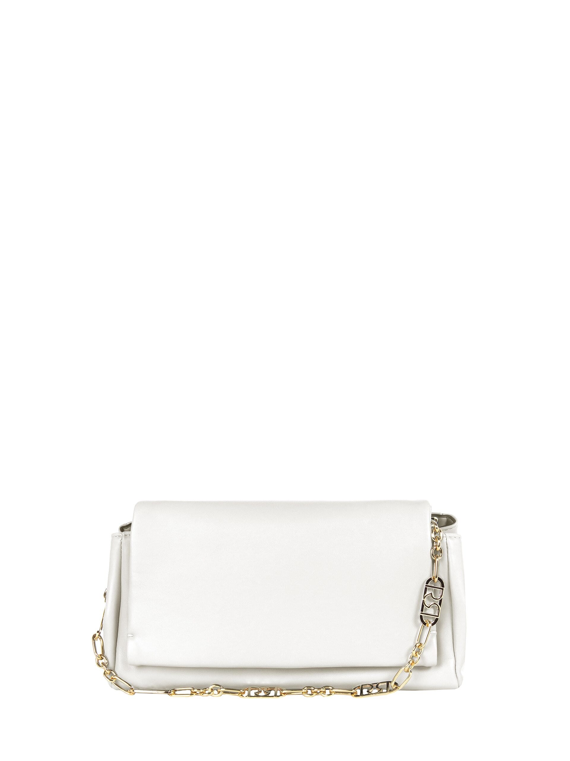 Borsa A Spalla In Similpelle Con Manico A Catena Logo E Tracolla Regolabile Removibile Rinascimento