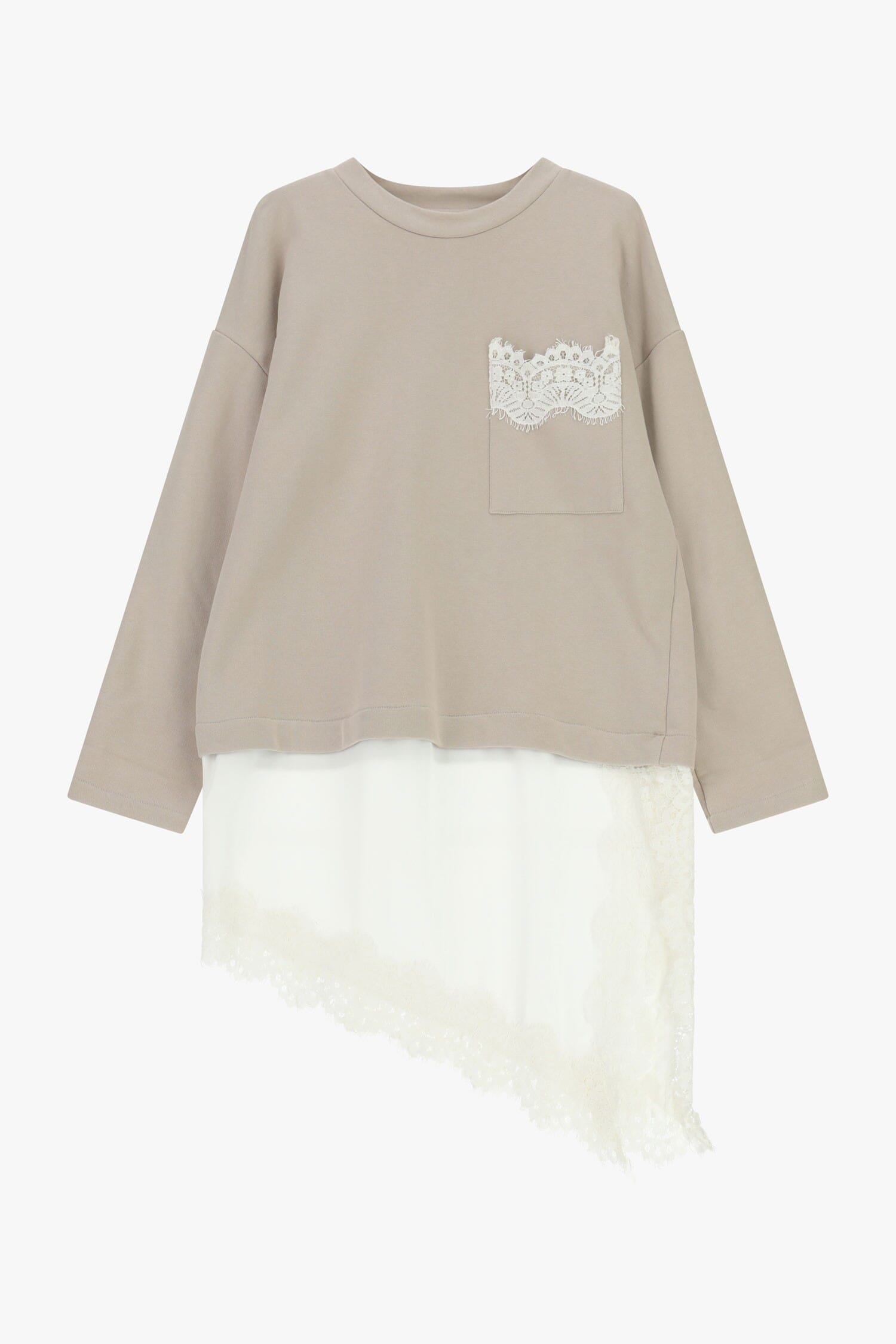 Abito Corto Con Fondo Asimmetrico E Pizzo Dixie