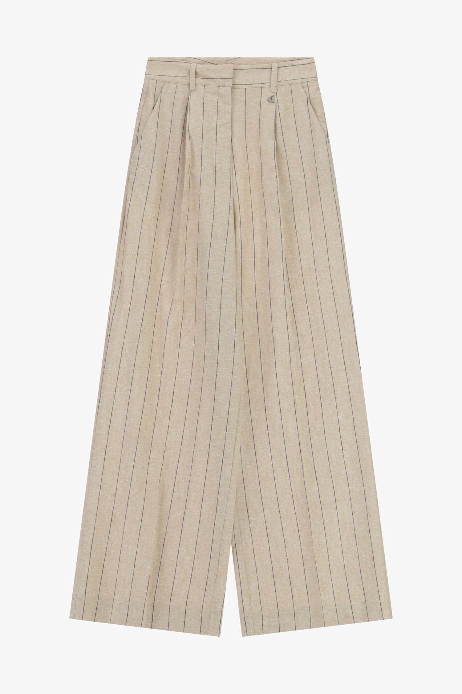 Pantaloni Palazzo A Righe Con Pinces E Tasche Laterali Dixie