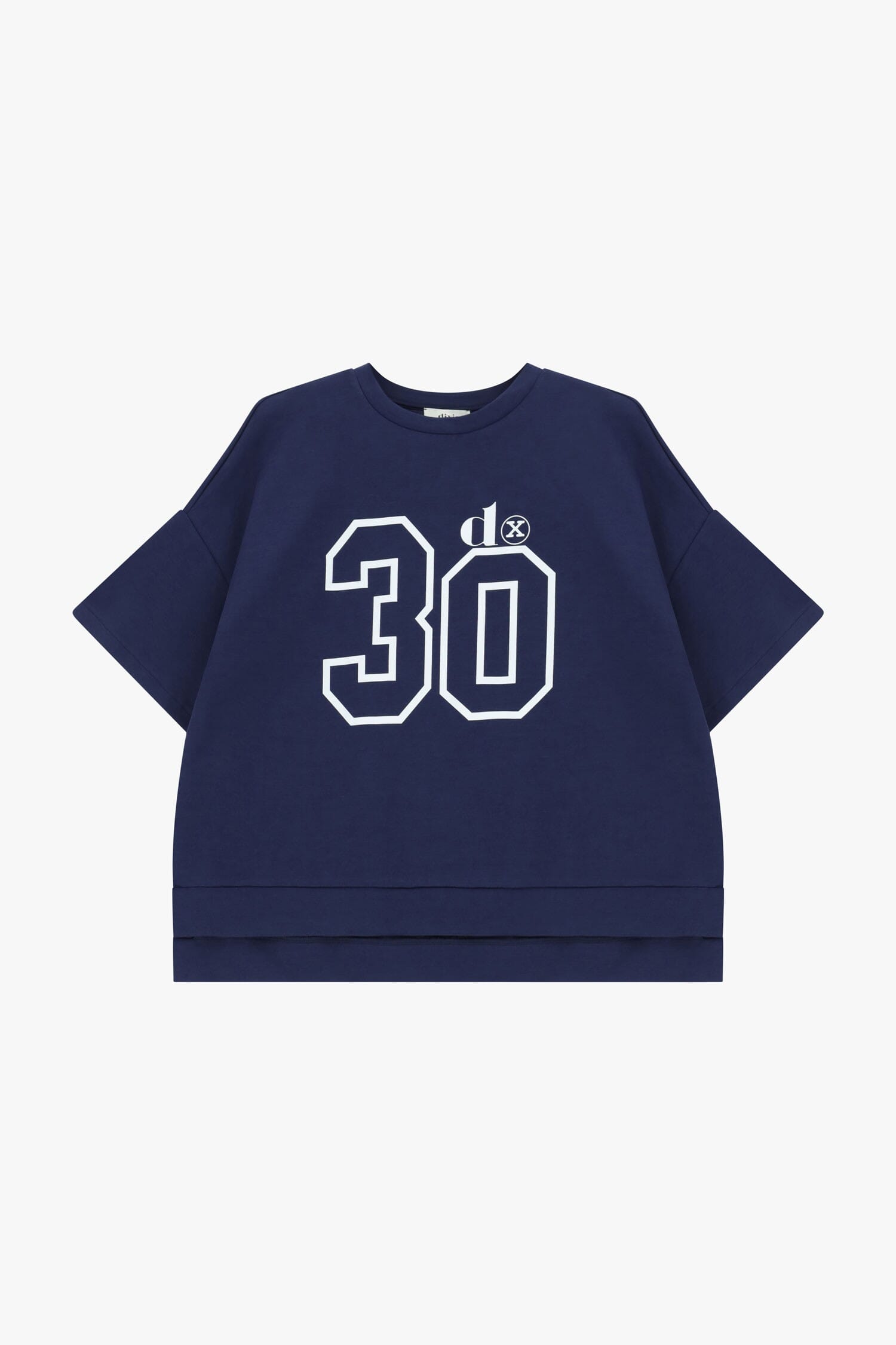 T-Shirt Ampia Con Stampa Numero E Spacchi Laterali Dixie