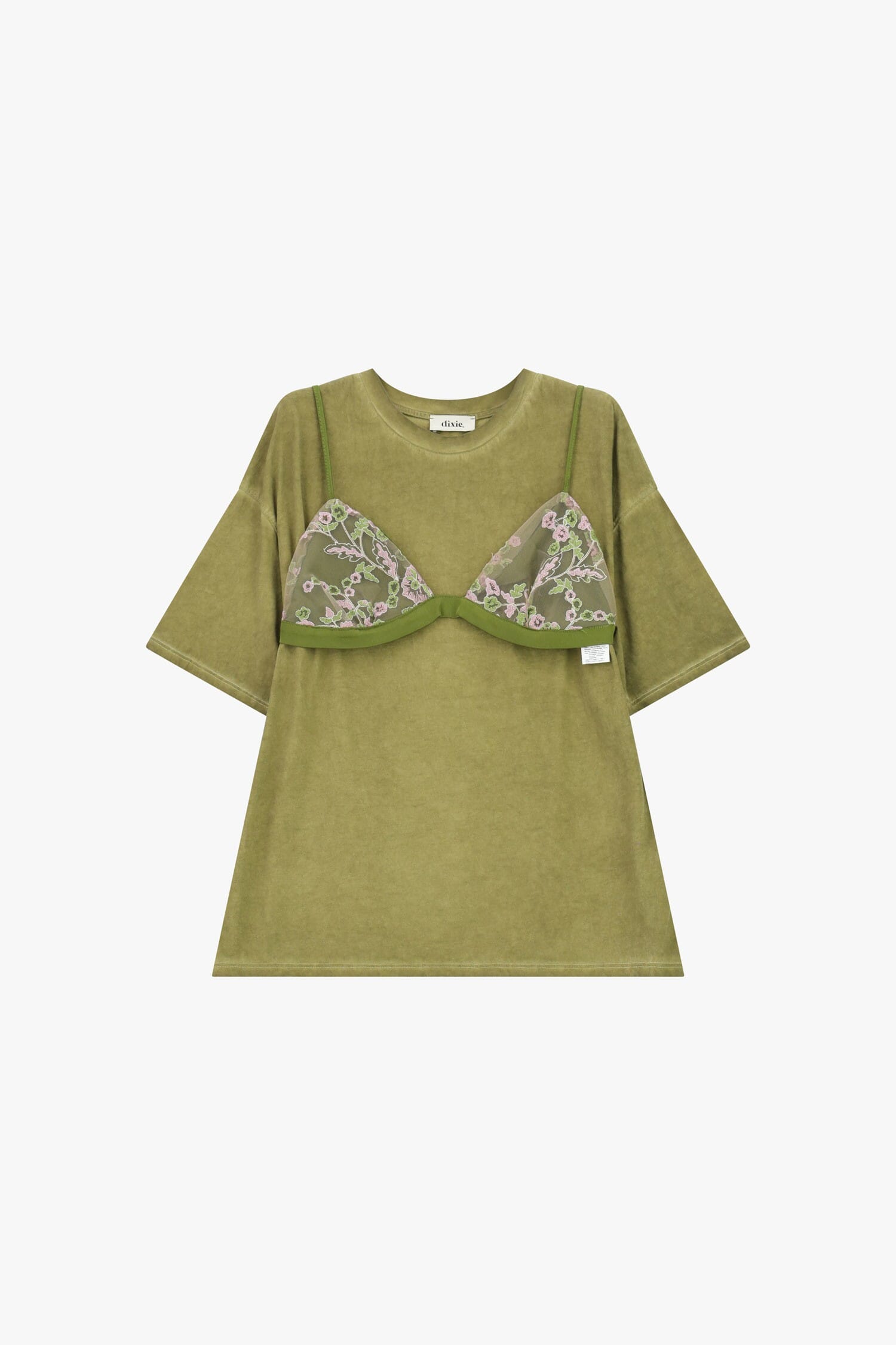 T-Shirt Maniche Corte Con Dettagli Ricamati Dixie