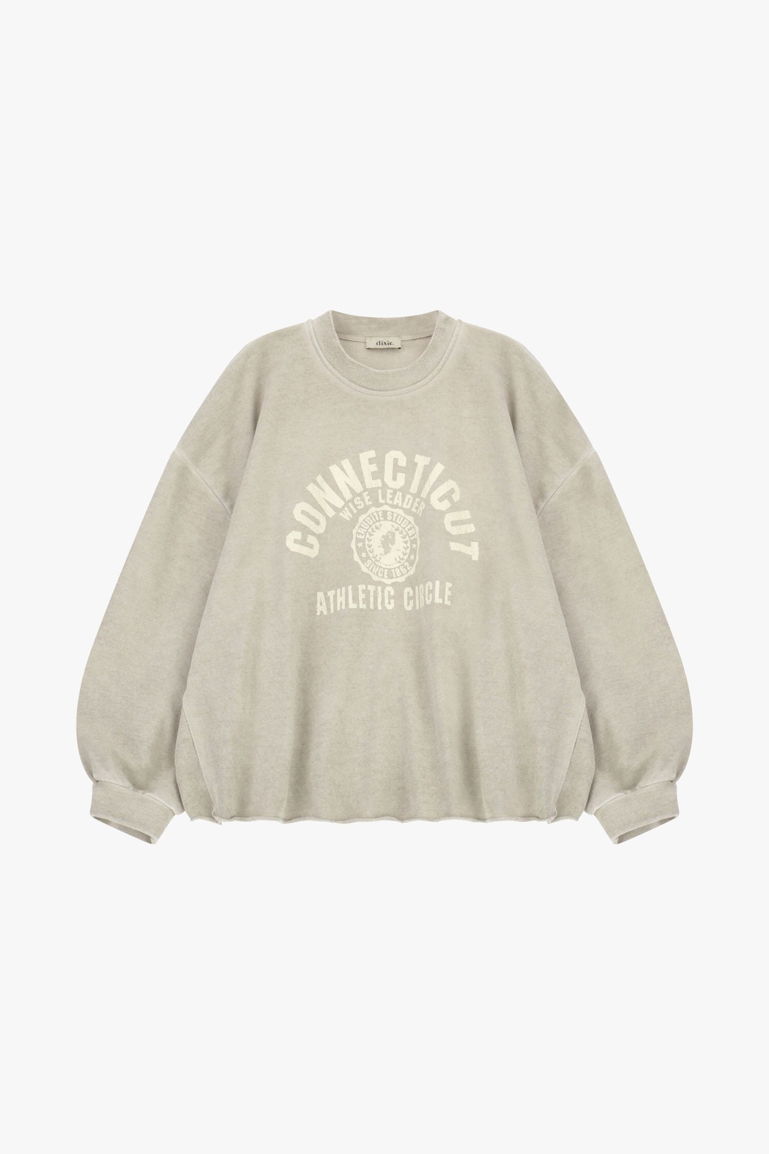 Sweatshirt Large Crew Neck Front Print College Dixie