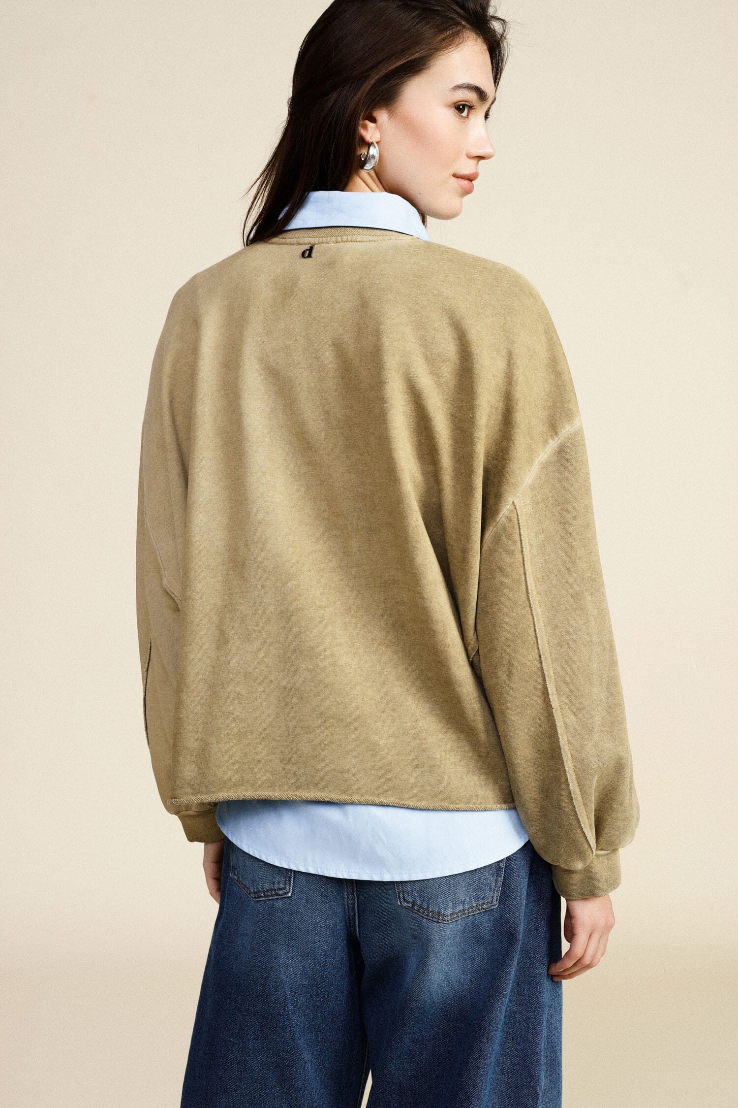 Sweatshirt Large Crew Neck Print Front Vintage Dixie