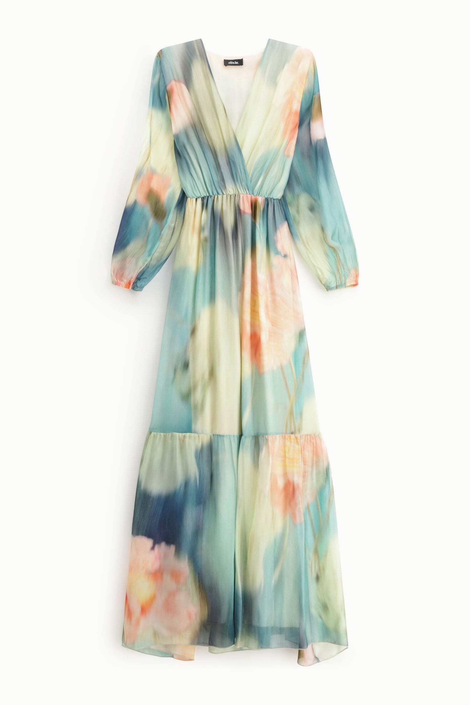 Robe longue imprimé floral col en V Dixie