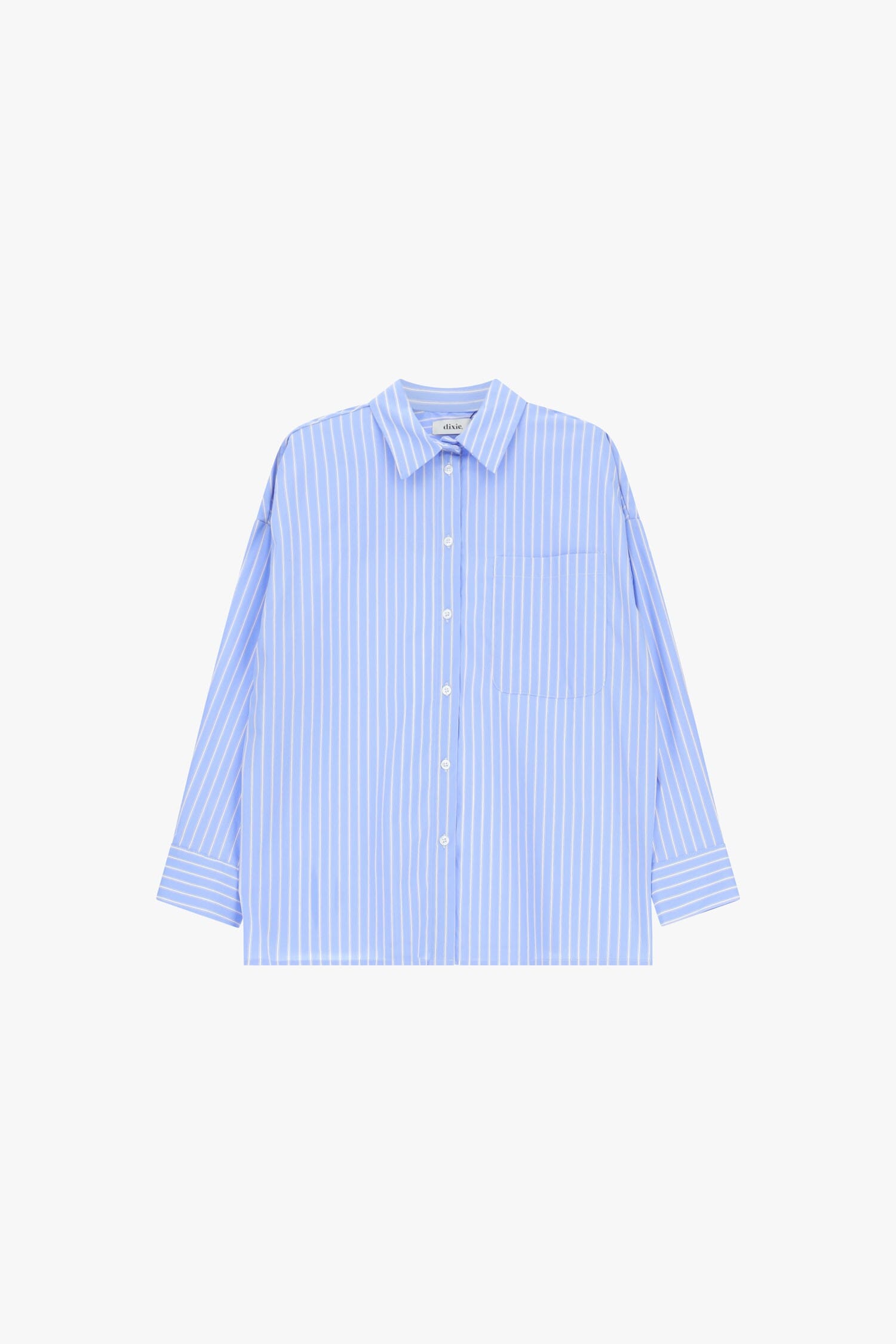 Camicia Rigata Con Taschino E Frase Stampata Dixie