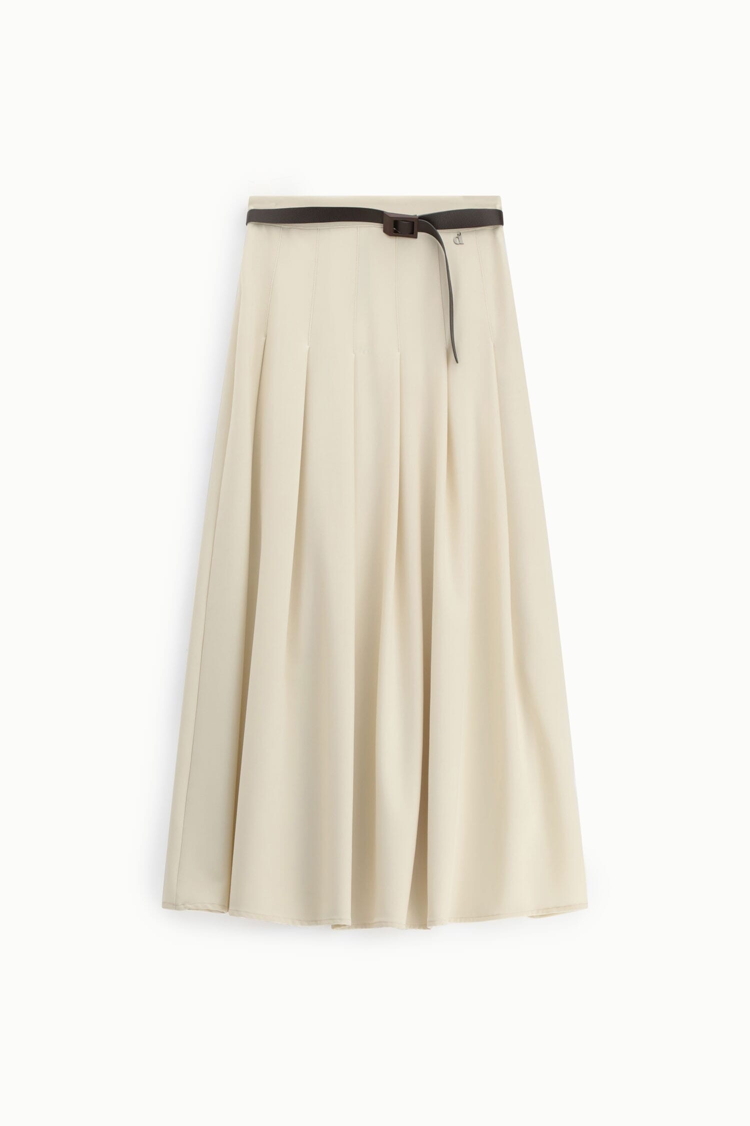 Jupe midi plissée avec ceinture étroite Dixie
