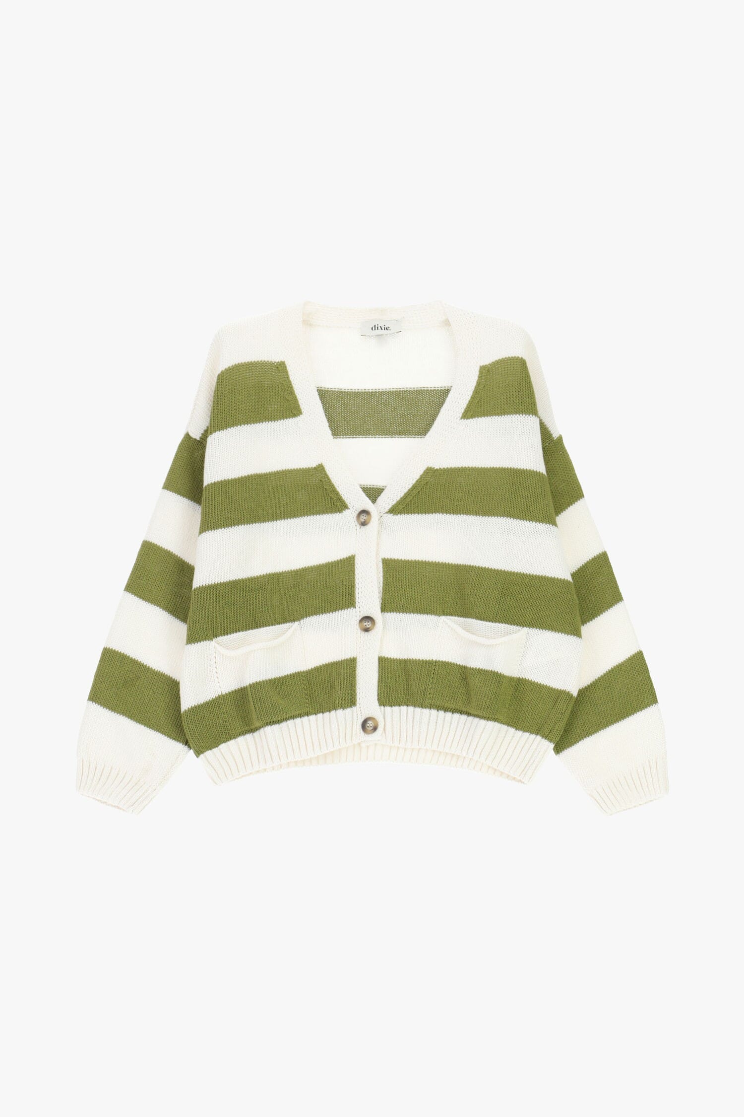 Cardigan rayé avec boutons et poches avant Dixie