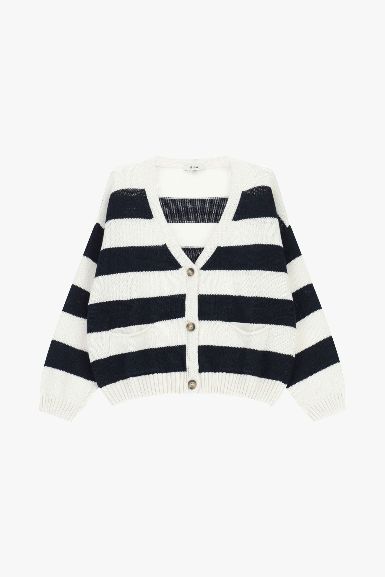 Cardigan rayé avec boutons et poches avant Dixie