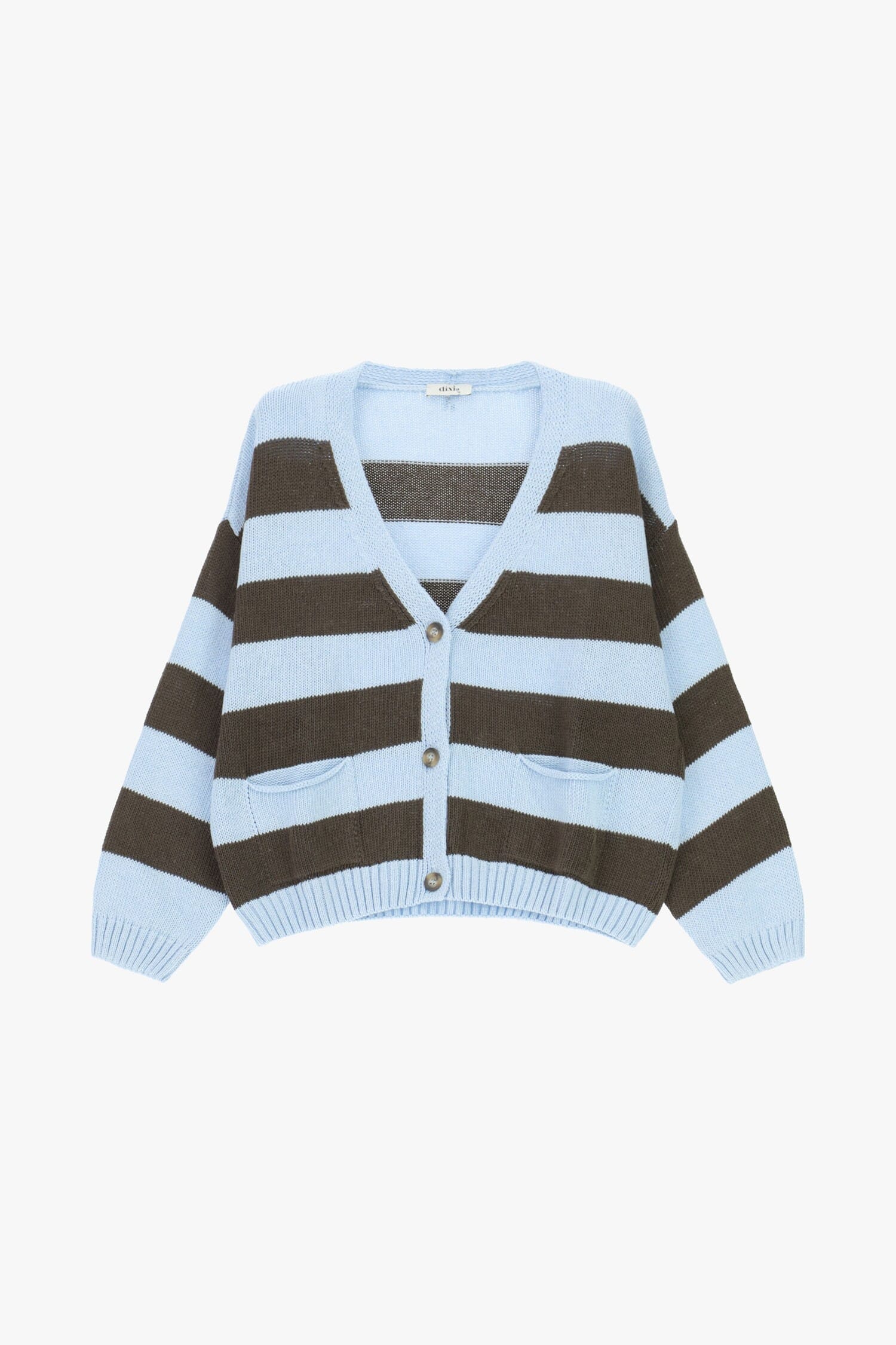 Cardigan rayé avec boutons et poches avant Dixie