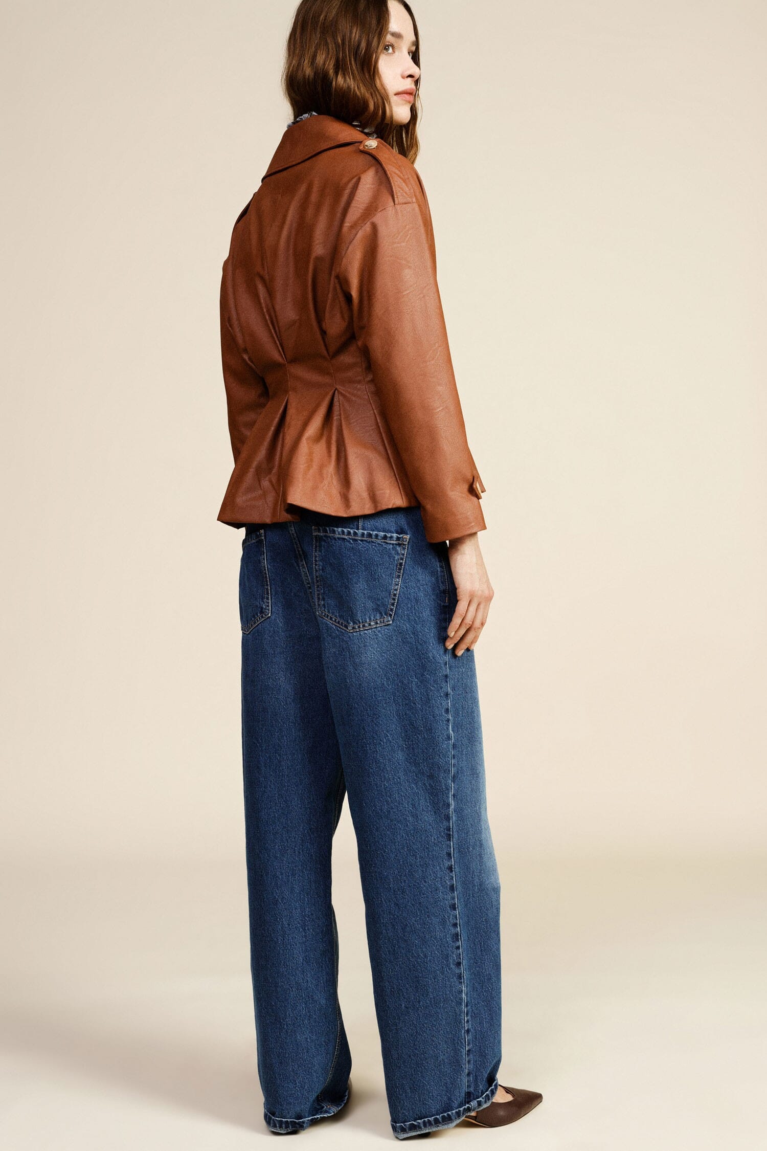 Jeans A Gamba Ampia Con Vita Alta E Tasche Dixie