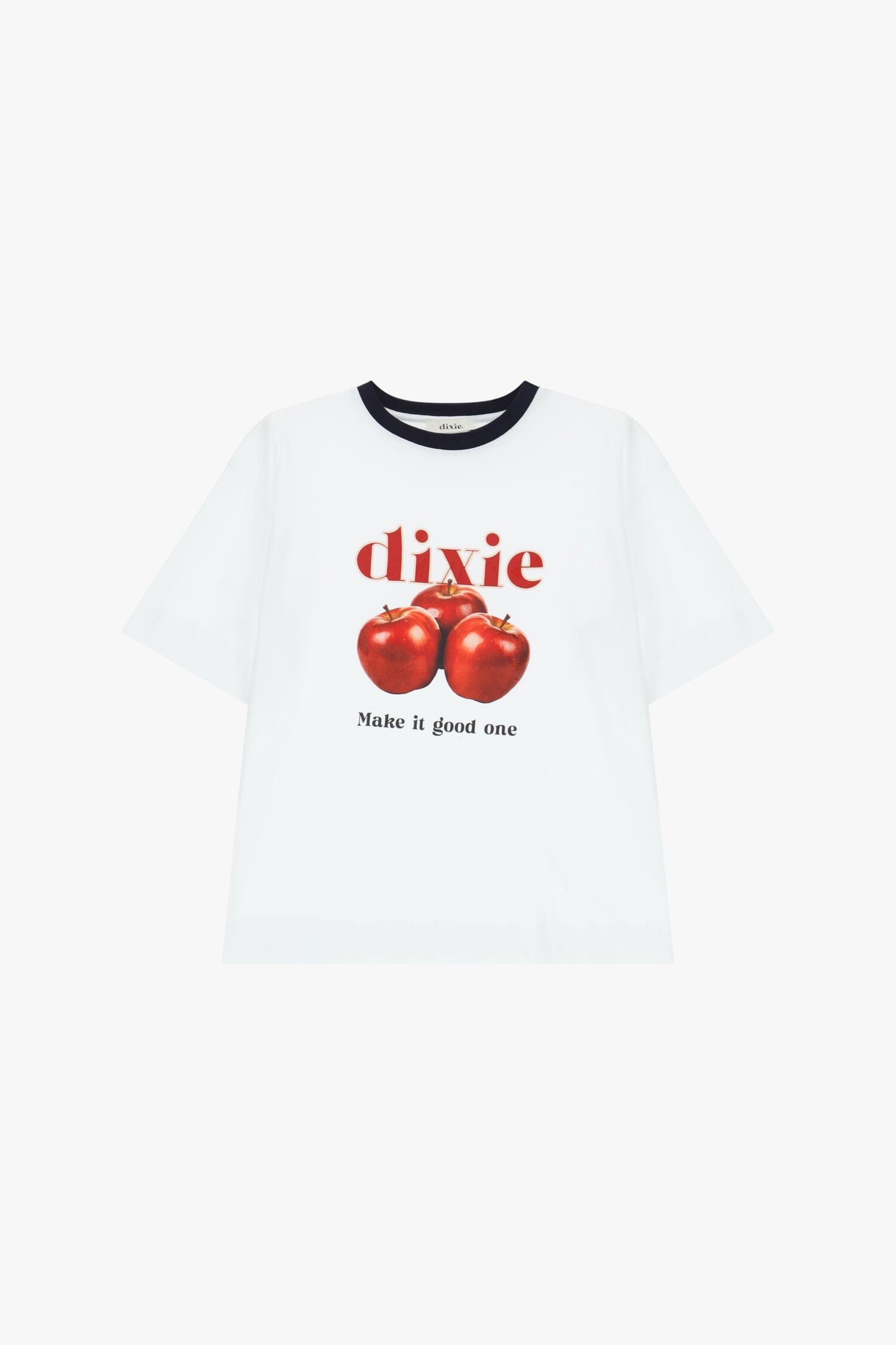 T-Shirt Girocollo Stampa Frontale E Bordo A Contrasto Dixie