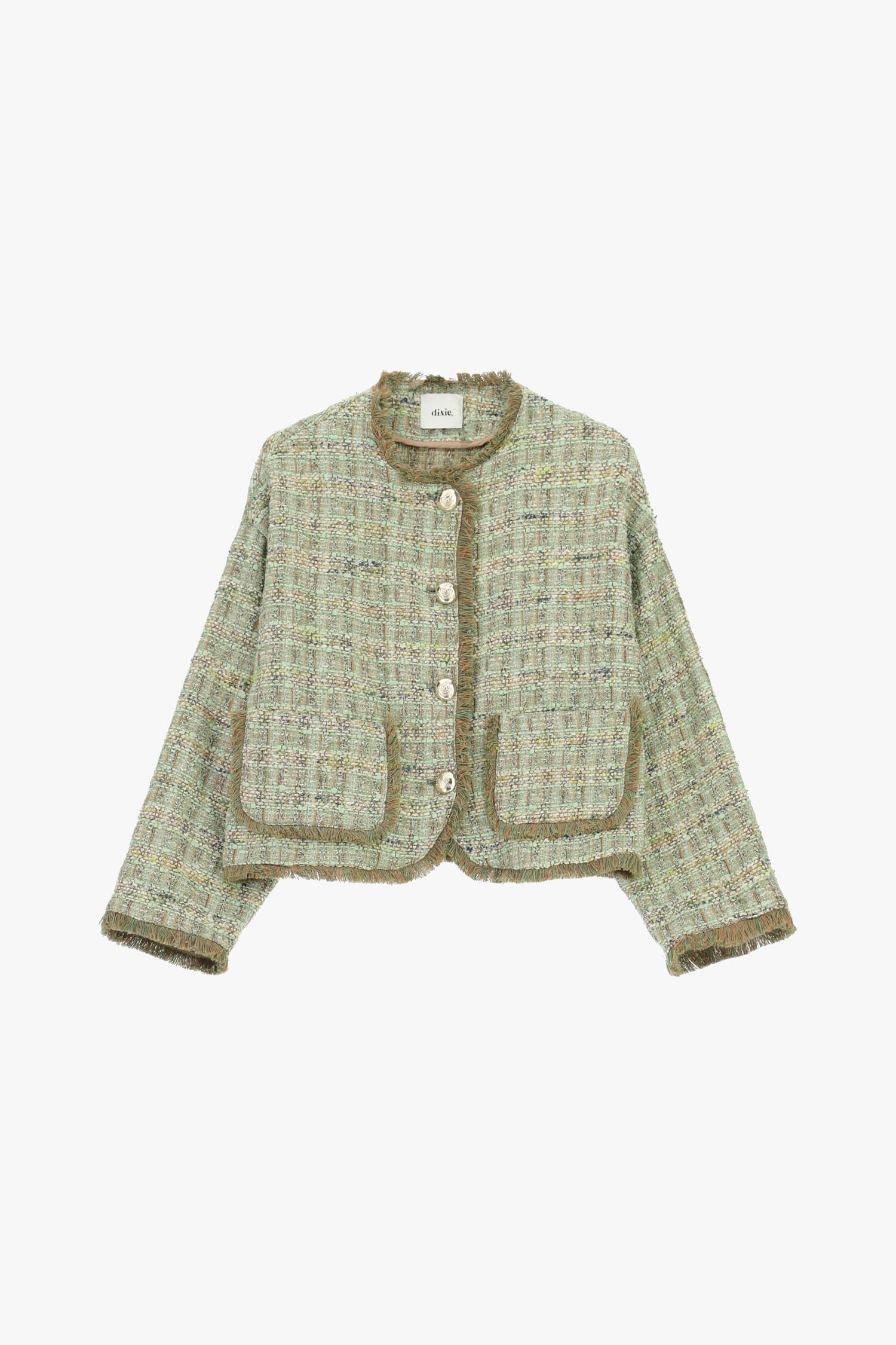 Short Tweed Jacket With Patch Pockets Dixie