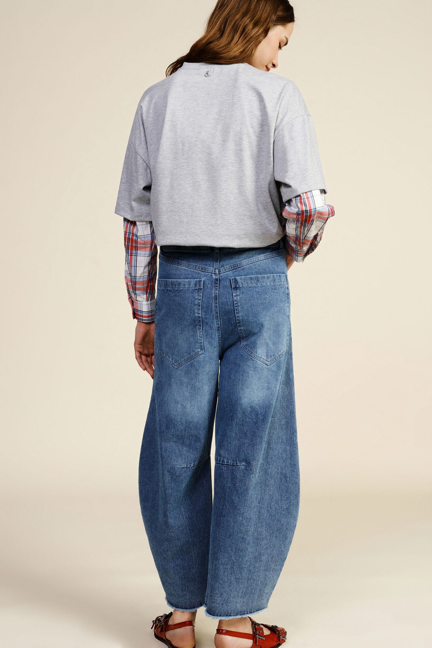 Jeans Balloon Fit Con Orlo Tagliato A Vivo Dixie