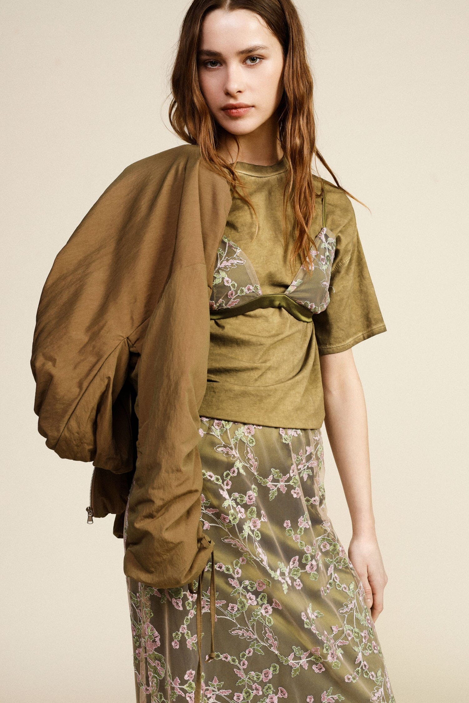 Dixie Embroidered Detail Short-Sleeved T-Shirt