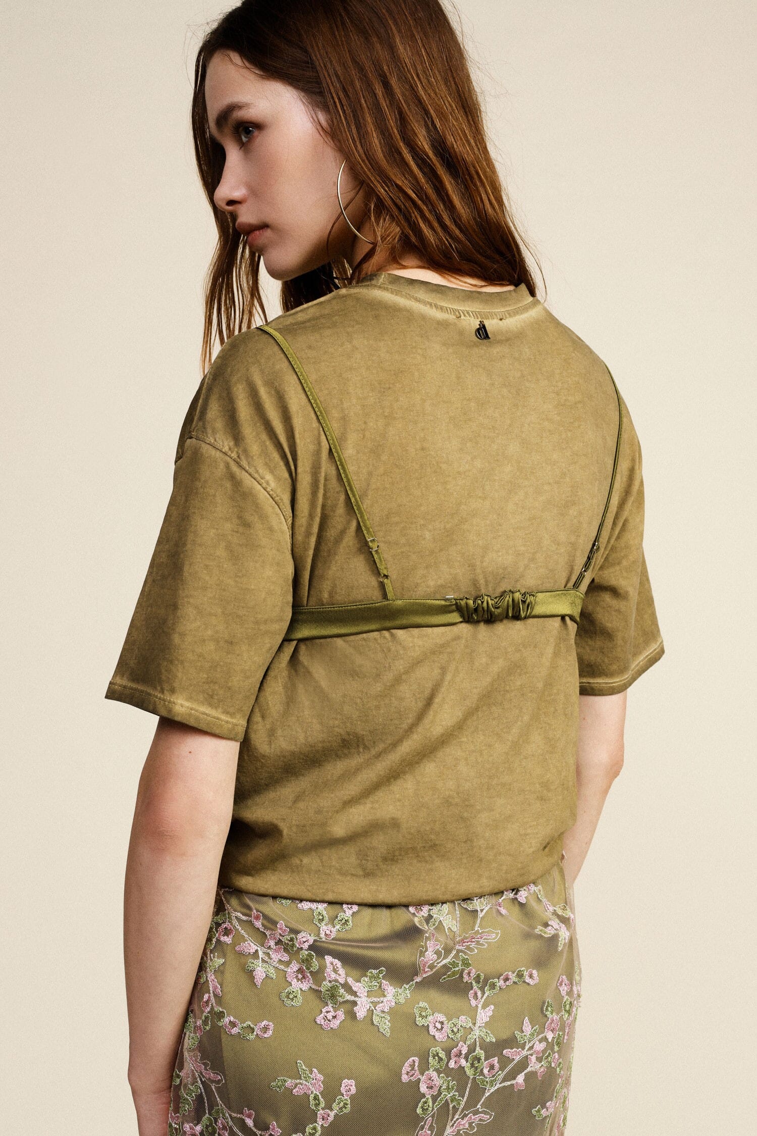 Dixie Embroidered Detail Short-Sleeved T-Shirt