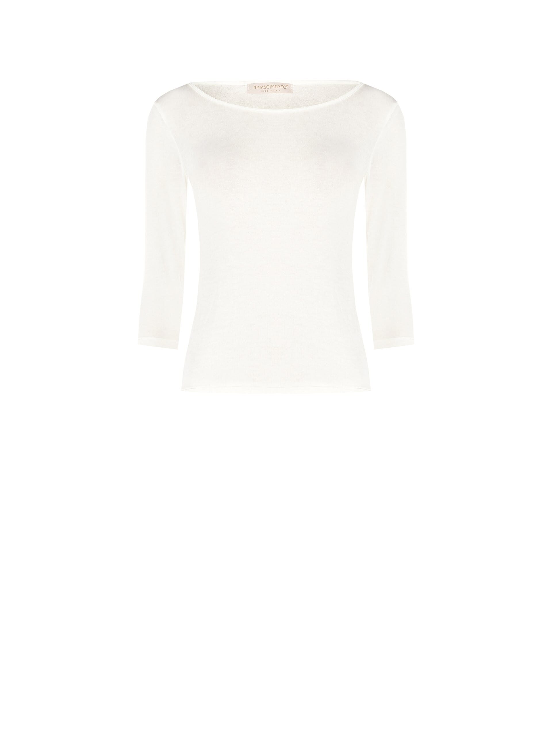 Ultralight Viscose T-Shirt with 3/4 Length Sleeves Rinascimento