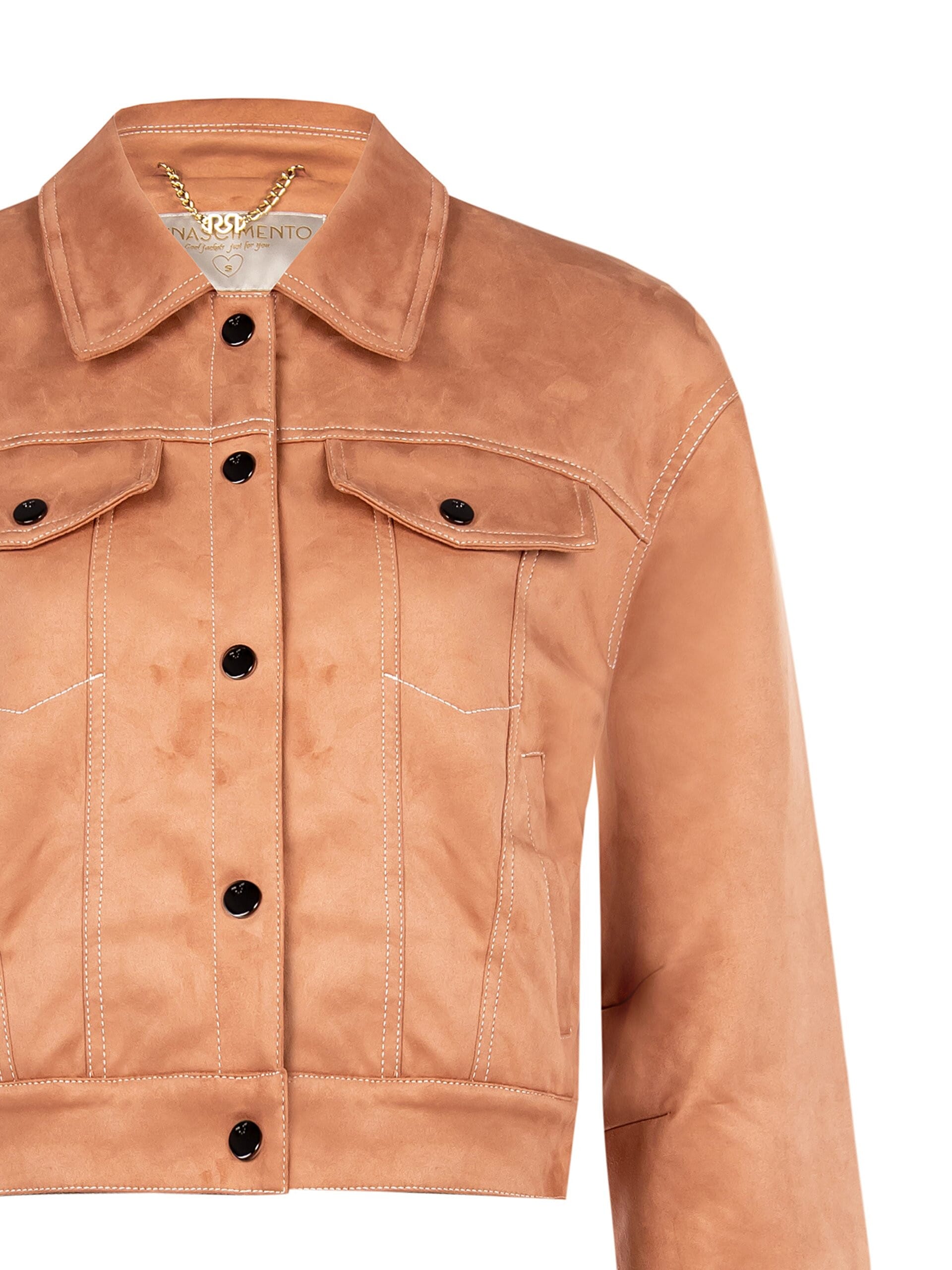 Giubbotto In Similpelle Scamosciata Rinascimento