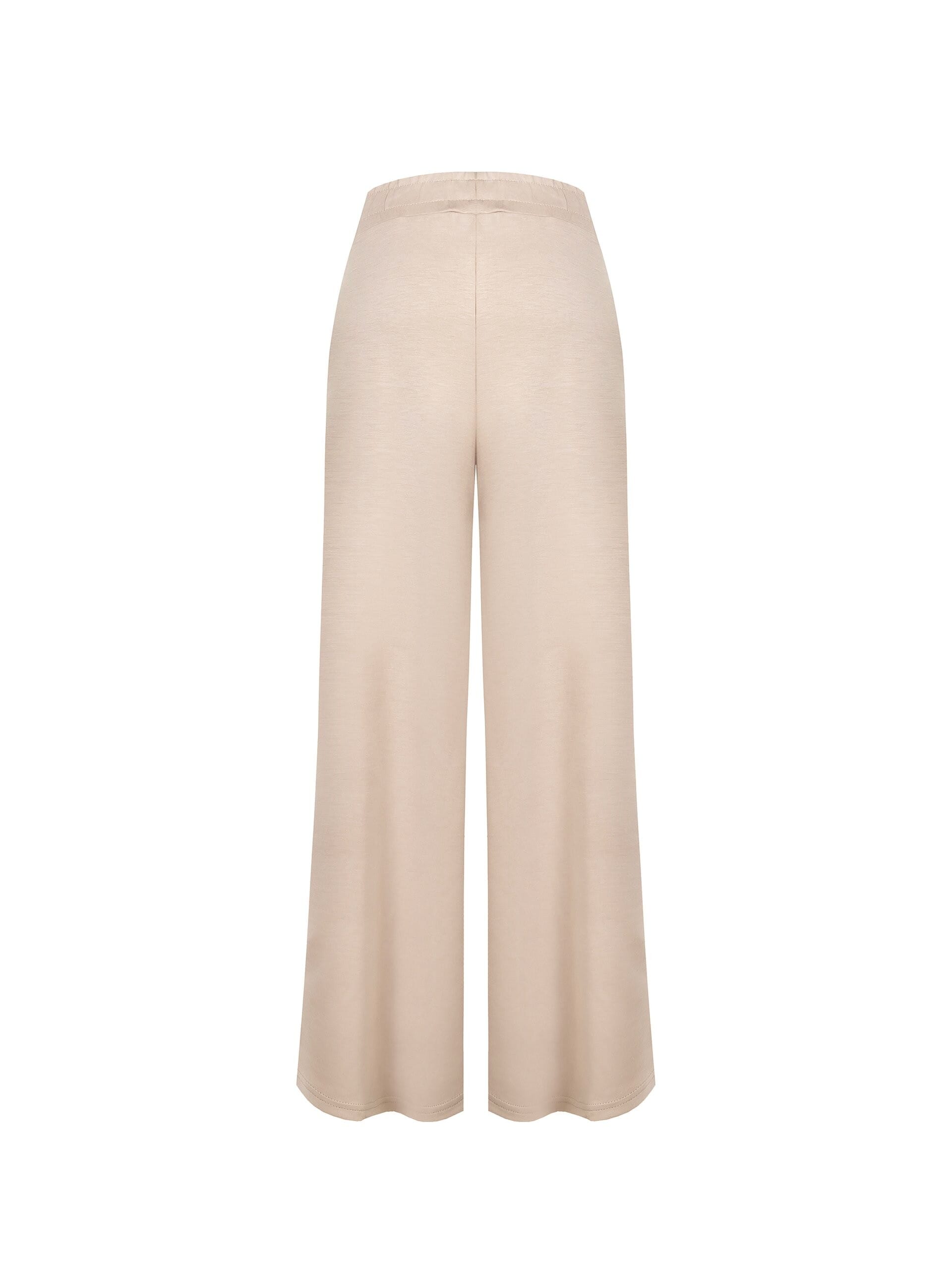 Pantaloni Palazzo Extra Larghi In Misto Viscosa Con Elastico In Vita Rinascimento