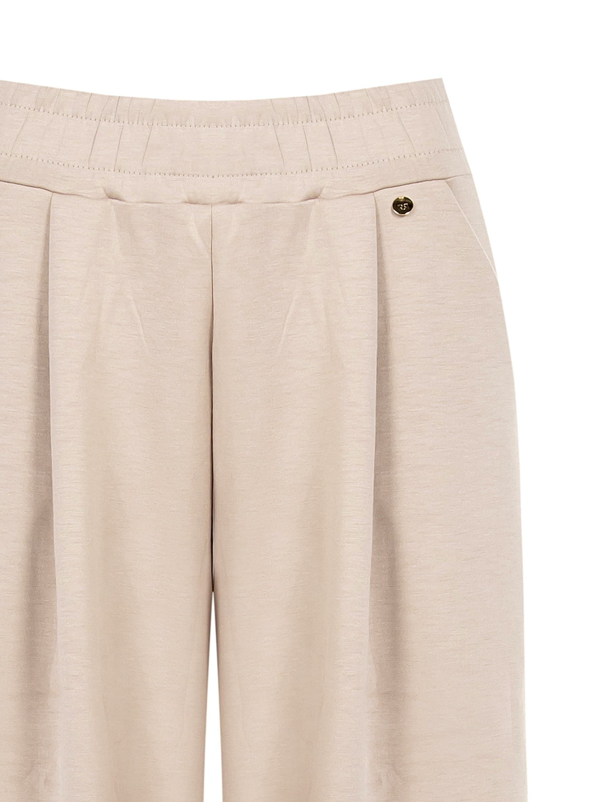 Pantaloni Palazzo Extra Larghi In Misto Viscosa Con Elastico In Vita Rinascimento