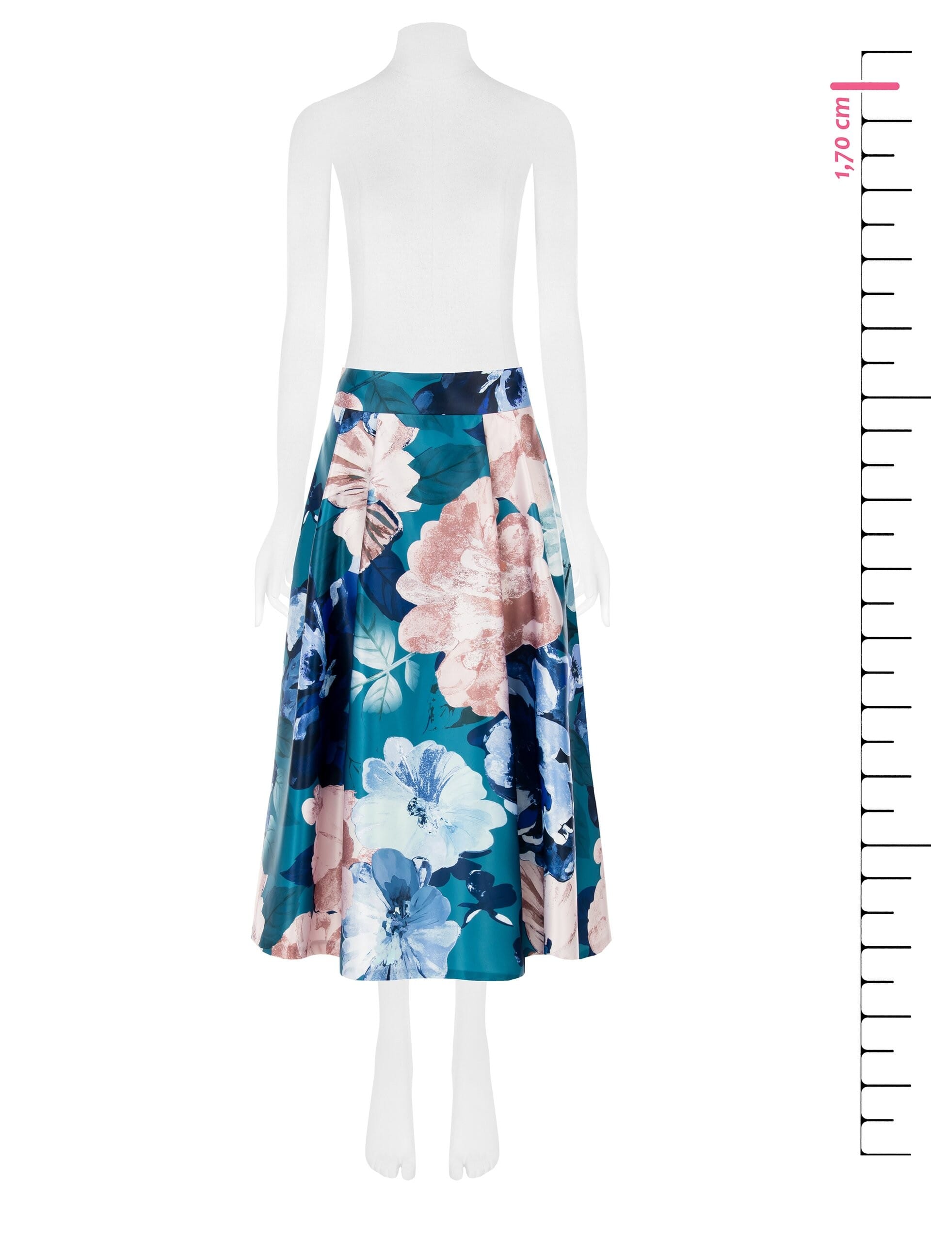 Long Satin Duchesse Wheel Skirt With Pockets Rinascimento