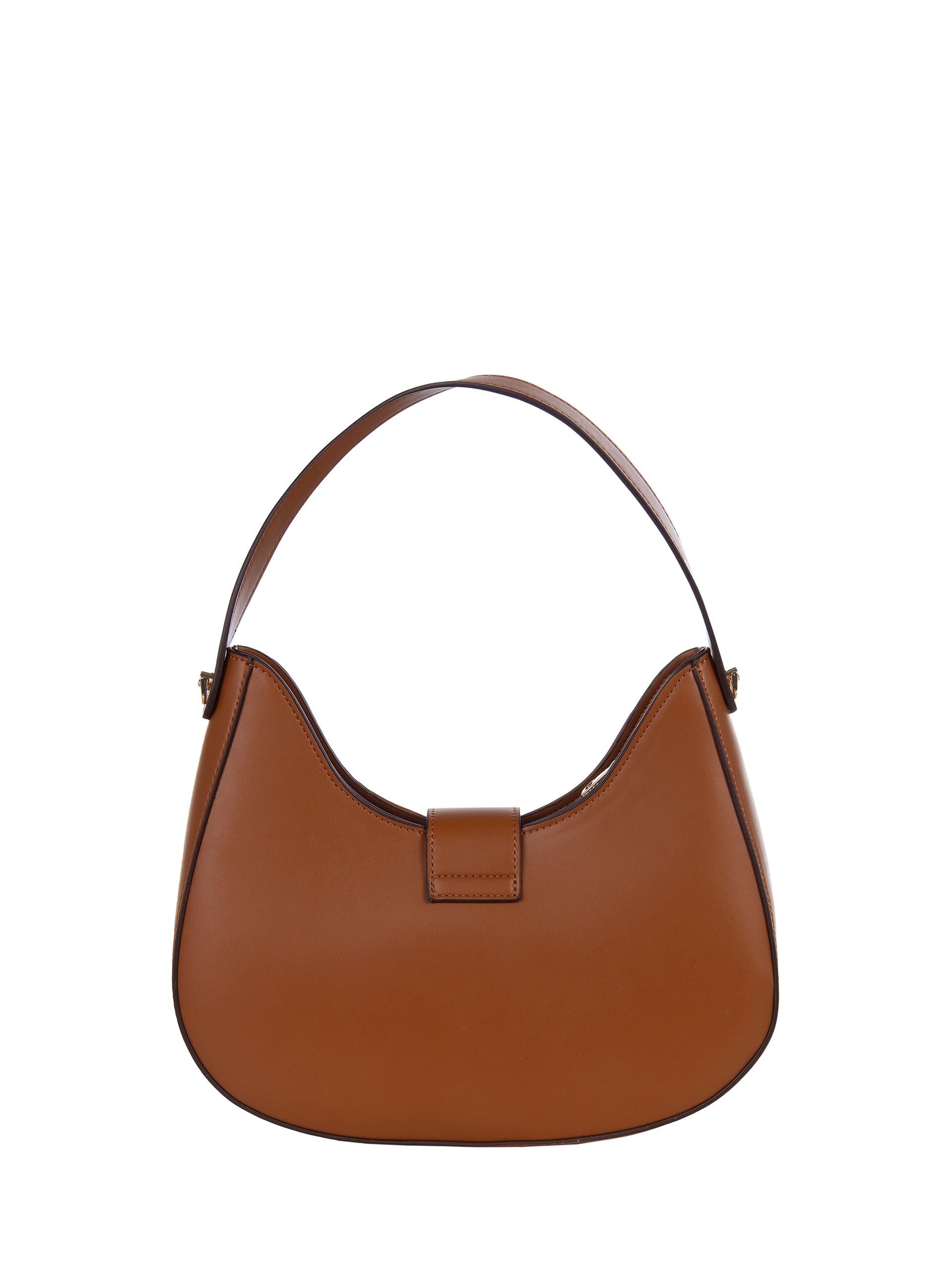 Large Imitation Leather Shoulder Bag With Straw Weave Effect And Removable Adjustable Strap Rinascimento