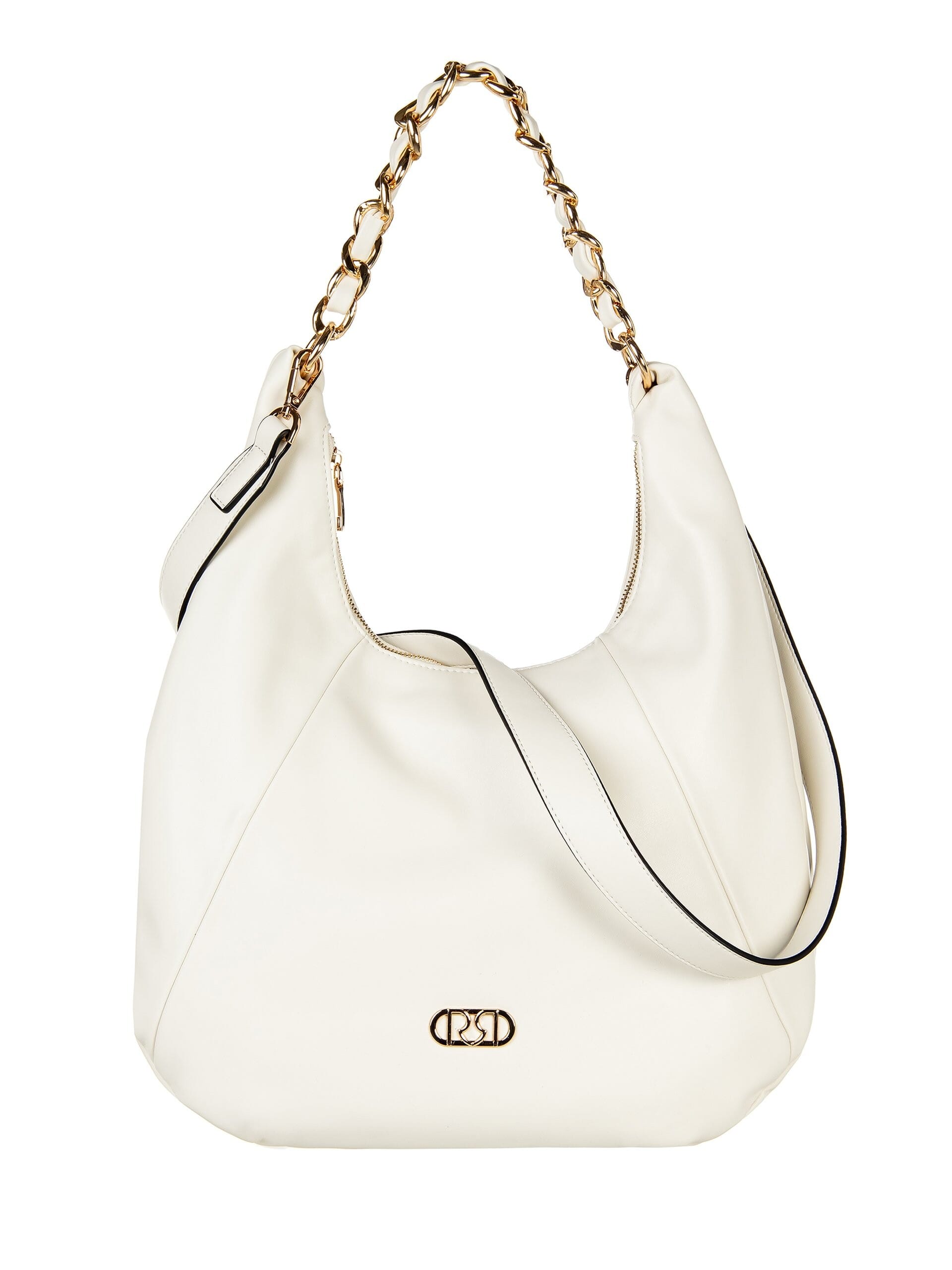 Luna Leather Shoulder Bag With Adjustable And Removable Shoulder Strap Rinascimento