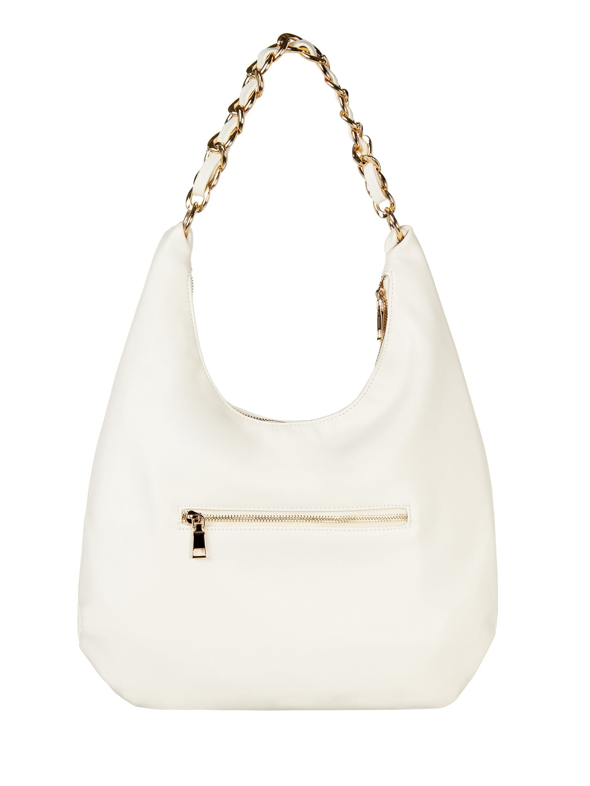 Luna Leather Shoulder Bag With Adjustable And Removable Shoulder Strap Rinascimento