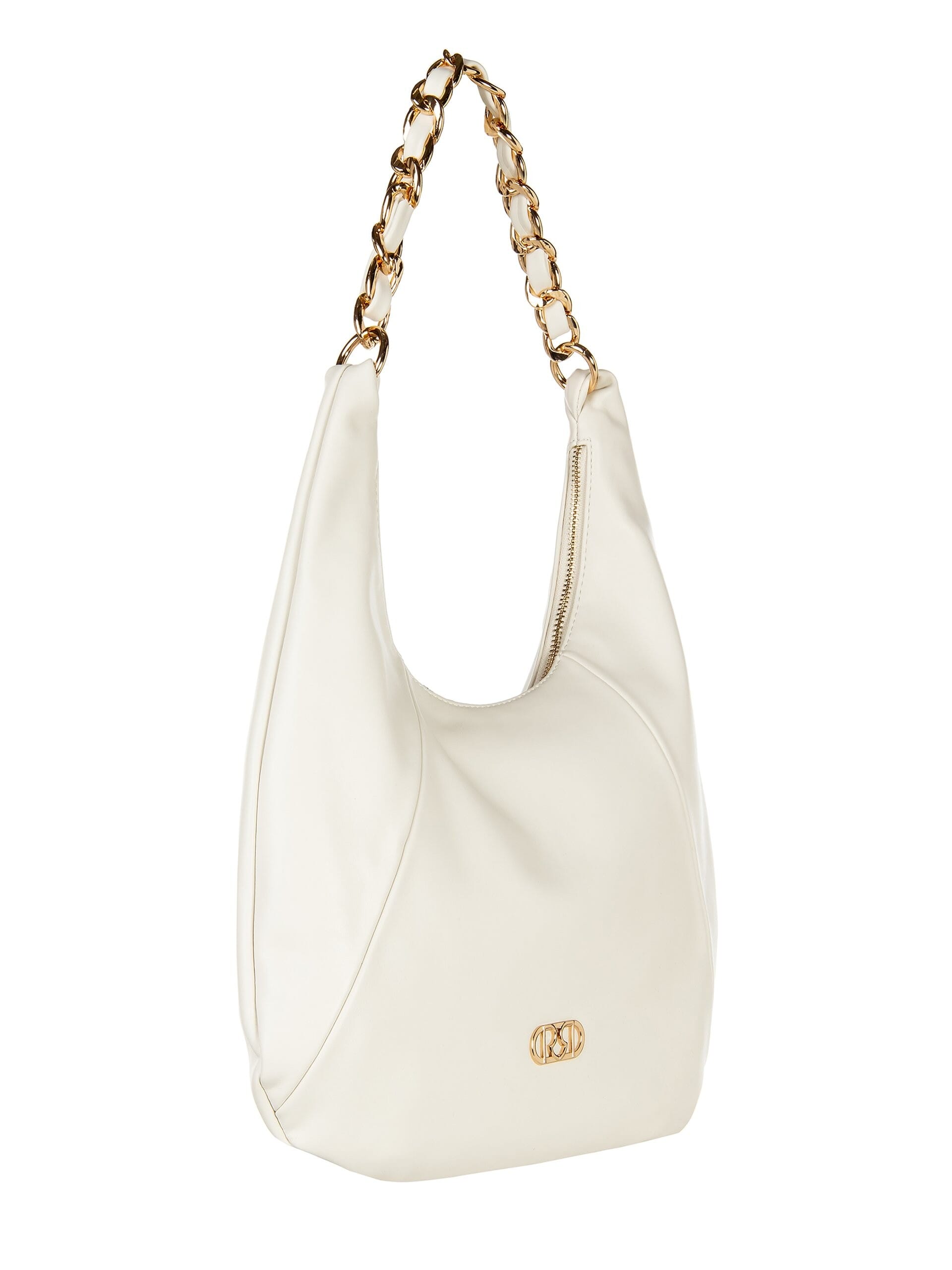 Luna Leather Shoulder Bag With Adjustable And Removable Shoulder Strap Rinascimento