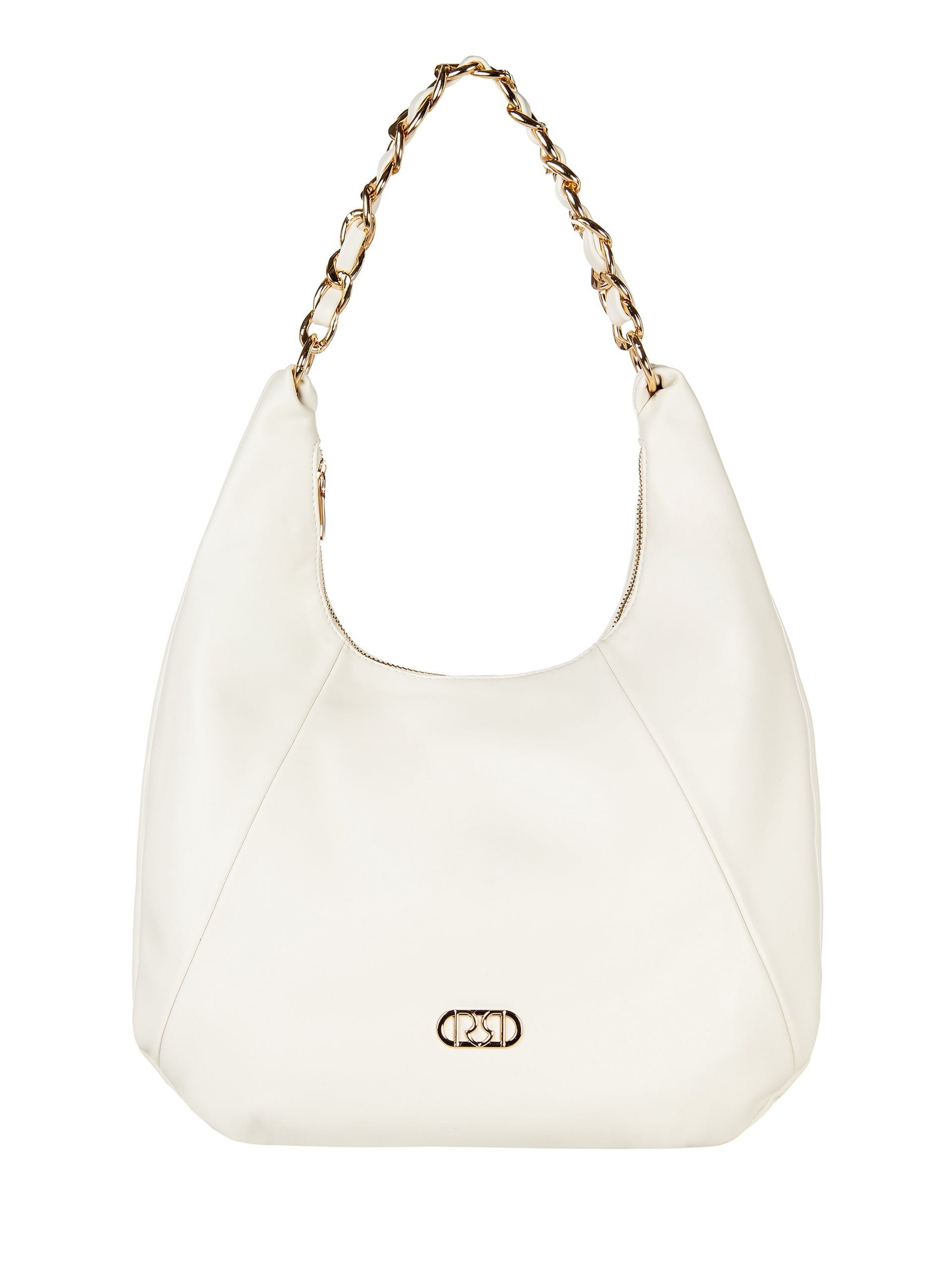 Luna Leather Shoulder Bag With Adjustable And Removable Shoulder Strap Rinascimento