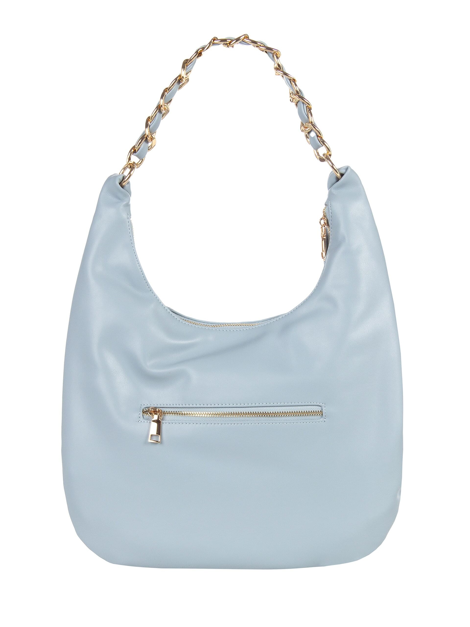 Luna Leather Shoulder Bag With Adjustable And Removable Shoulder Strap Rinascimento