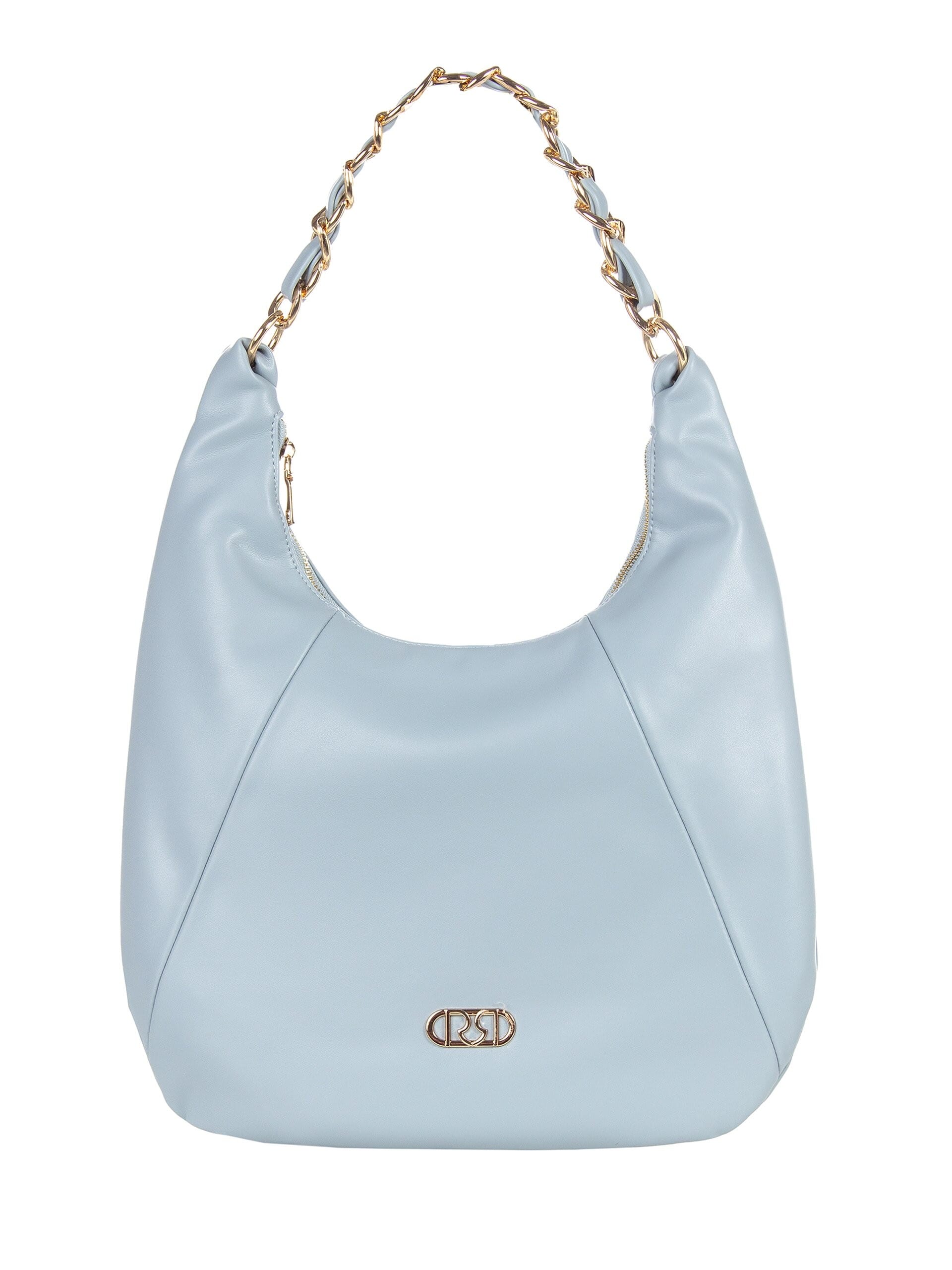 Luna Leather Shoulder Bag With Adjustable And Removable Shoulder Strap Rinascimento