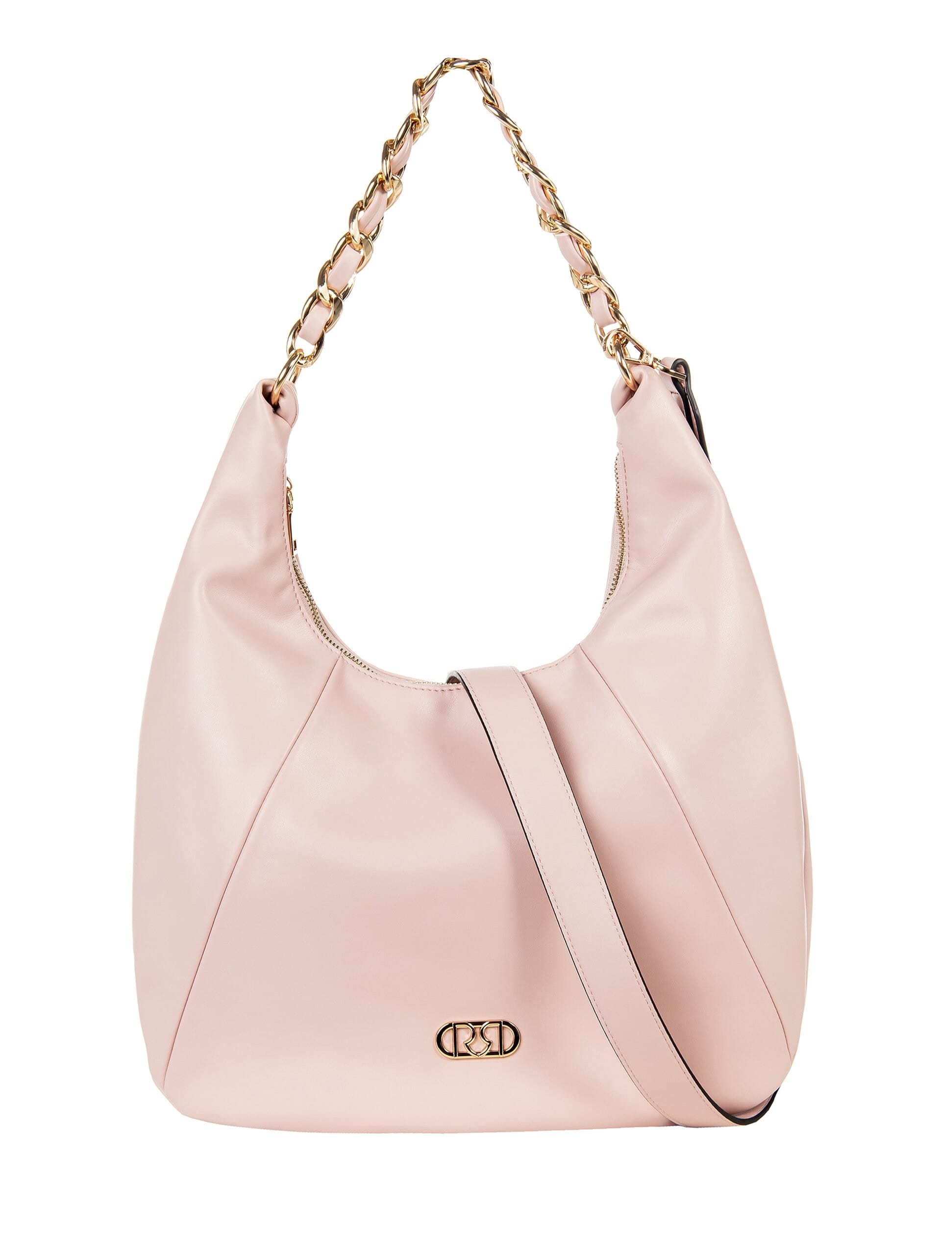 Luna Leather Shoulder Bag With Adjustable And Removable Shoulder Strap Rinascimento