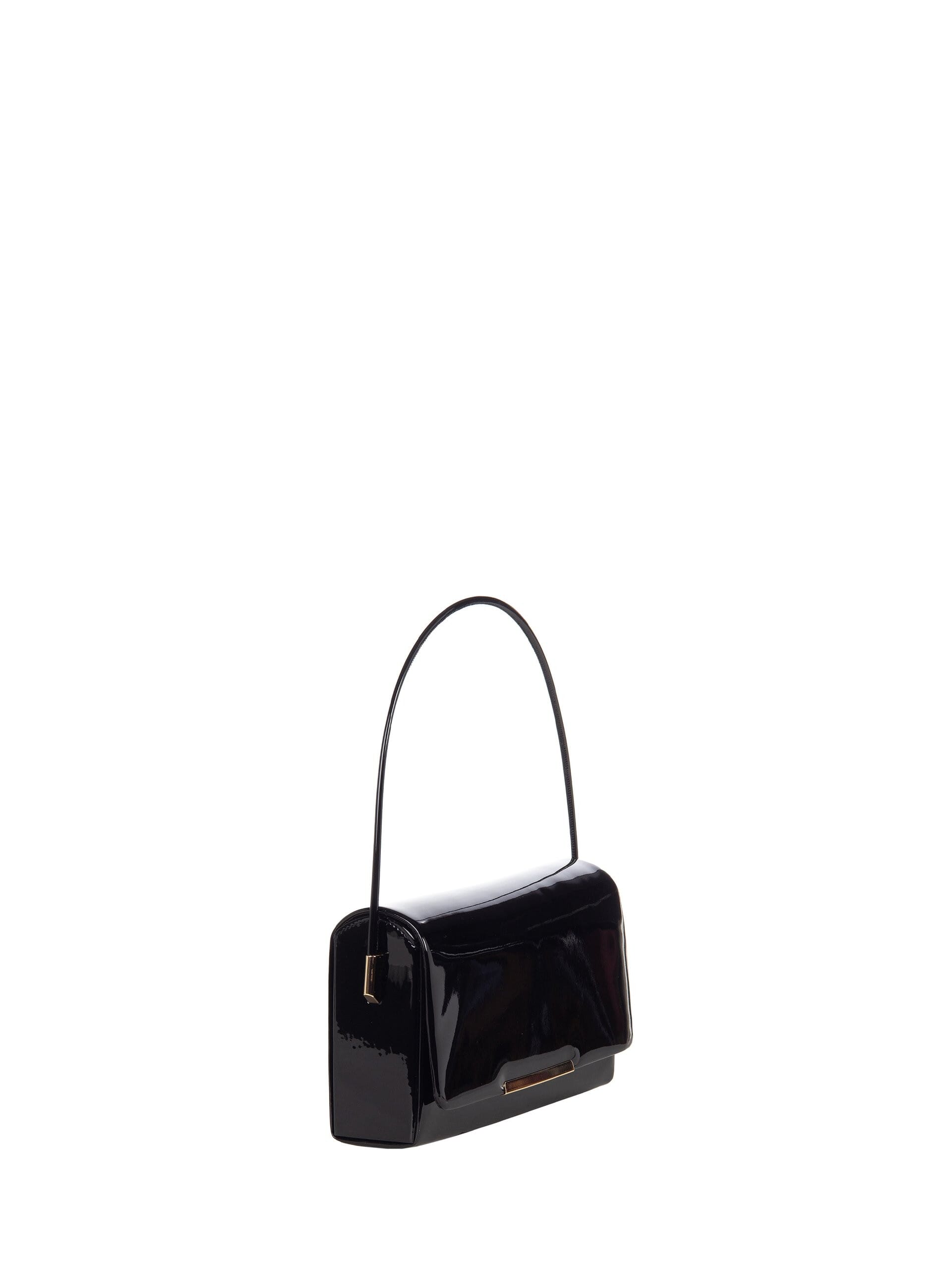 Rinascimento Glossy Patent Leather Compact Shoulder Bag