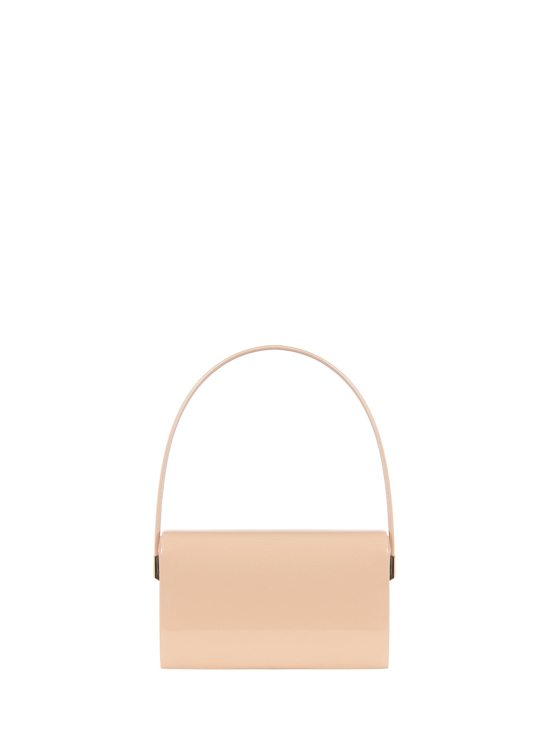 Rinascimento Glossy Patent Leather Compact Shoulder Bag